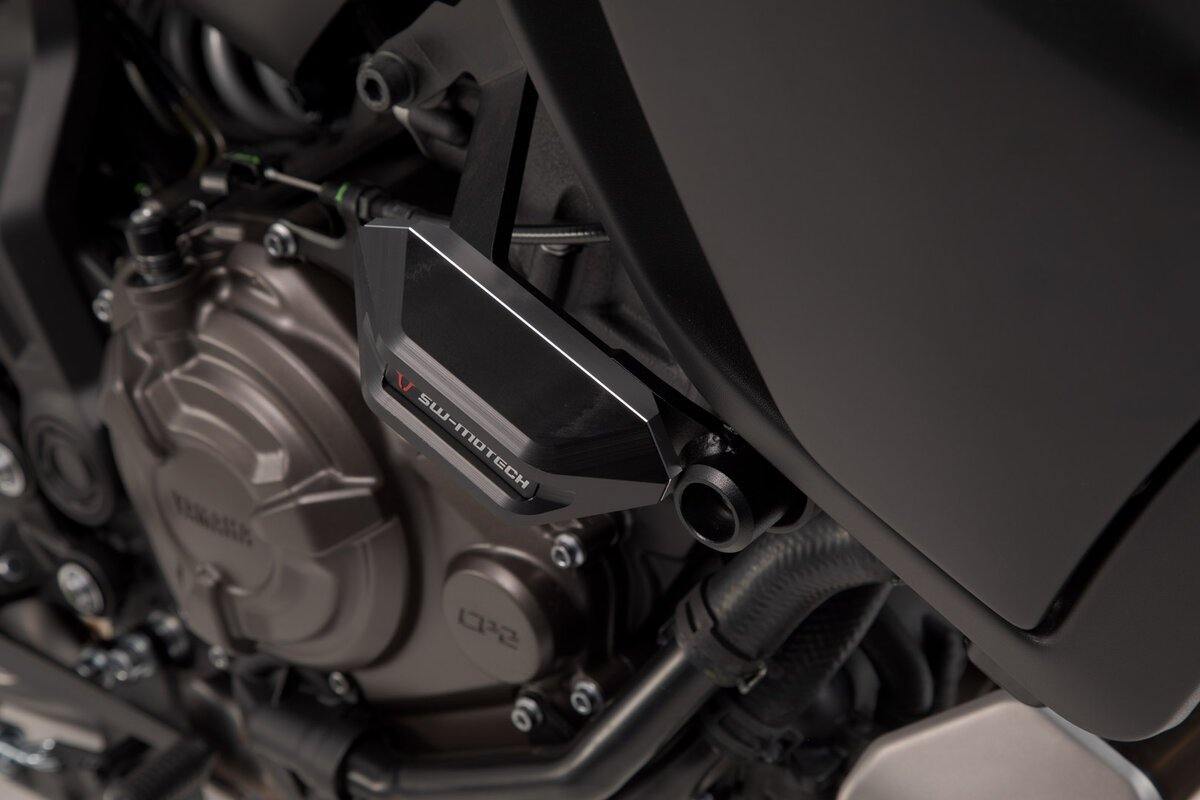 SW Motech Slider Set (Frame Black) fits for Yamaha MT-07 ('14-) - Durian Bikers