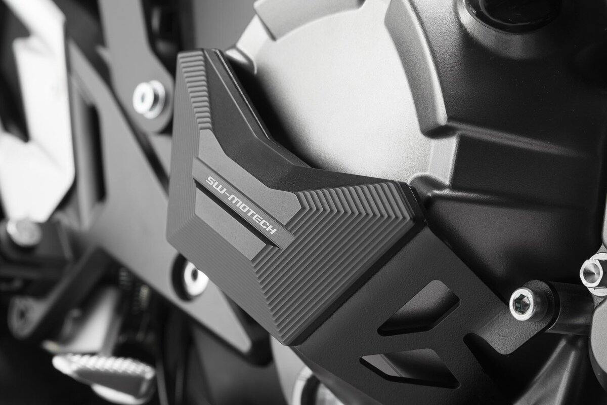 SW Motech Engine Case Guard (Black) fits for Kawasaki Z 800 ('12-) - Durian Bikers