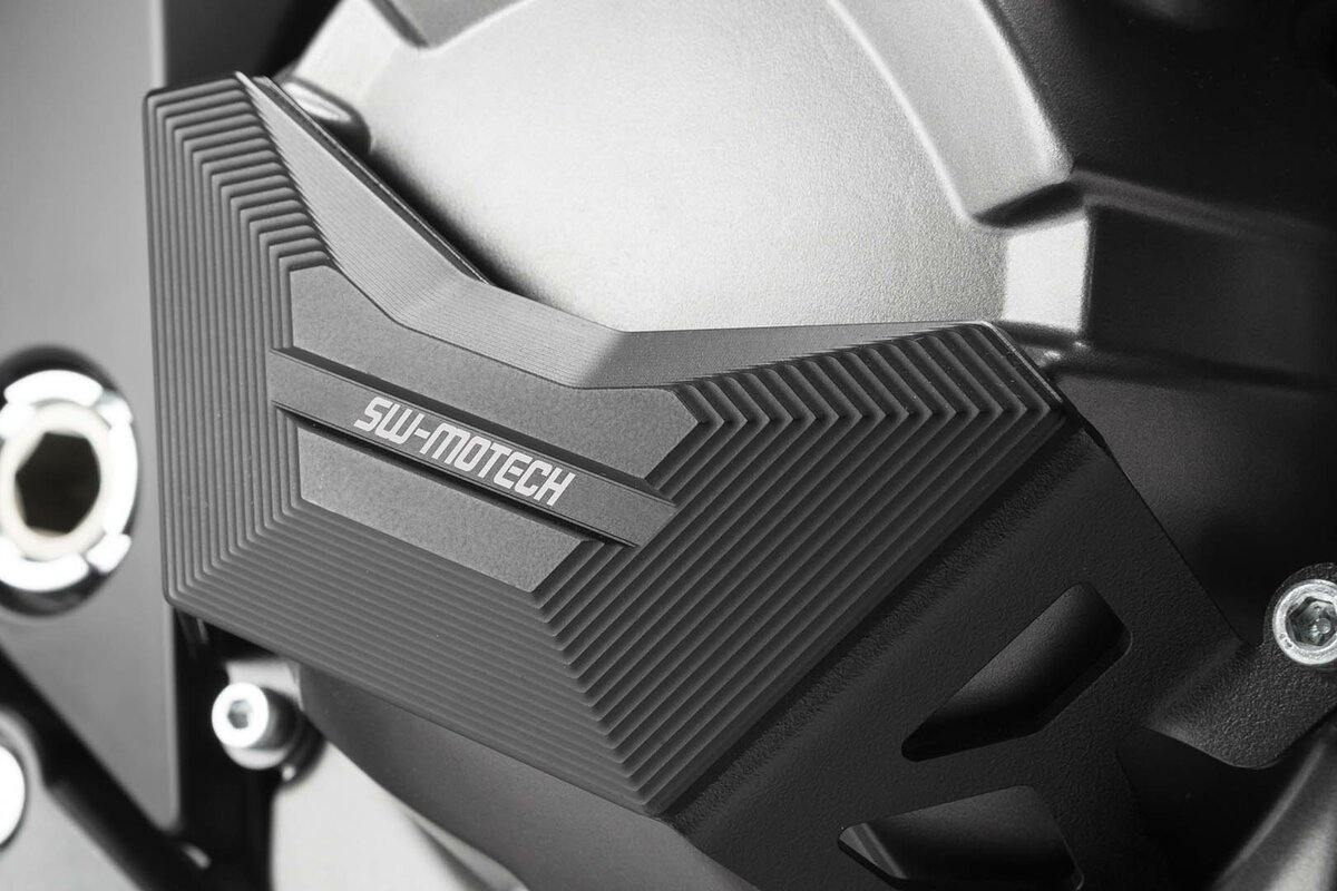 SW Motech Engine Case Guard (Black) fits for Kawasaki Z 800 ('12-) - Durian Bikers