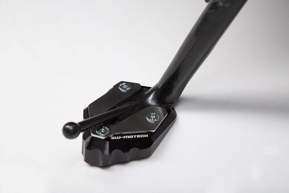 SW Motech Extension for Side Stand Foot (Black / Silver) fits for Yamaha MT-07 / Tracer / MotoCage / XSR700 - Durian Bikers