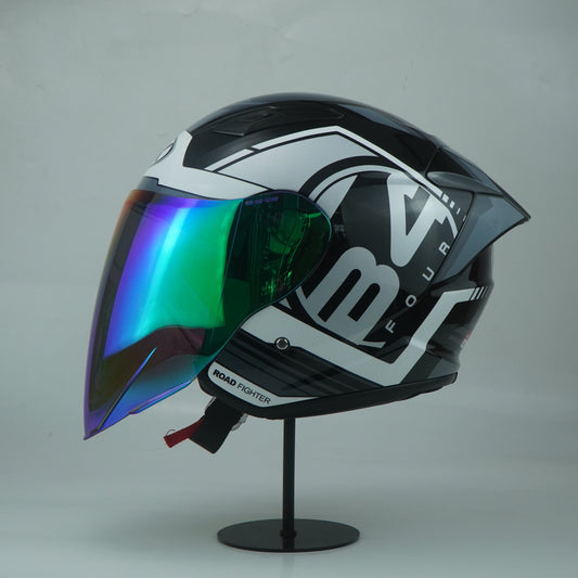 NHK Helmet S1GP S B-Four (Black/Silver Gray Glossy)