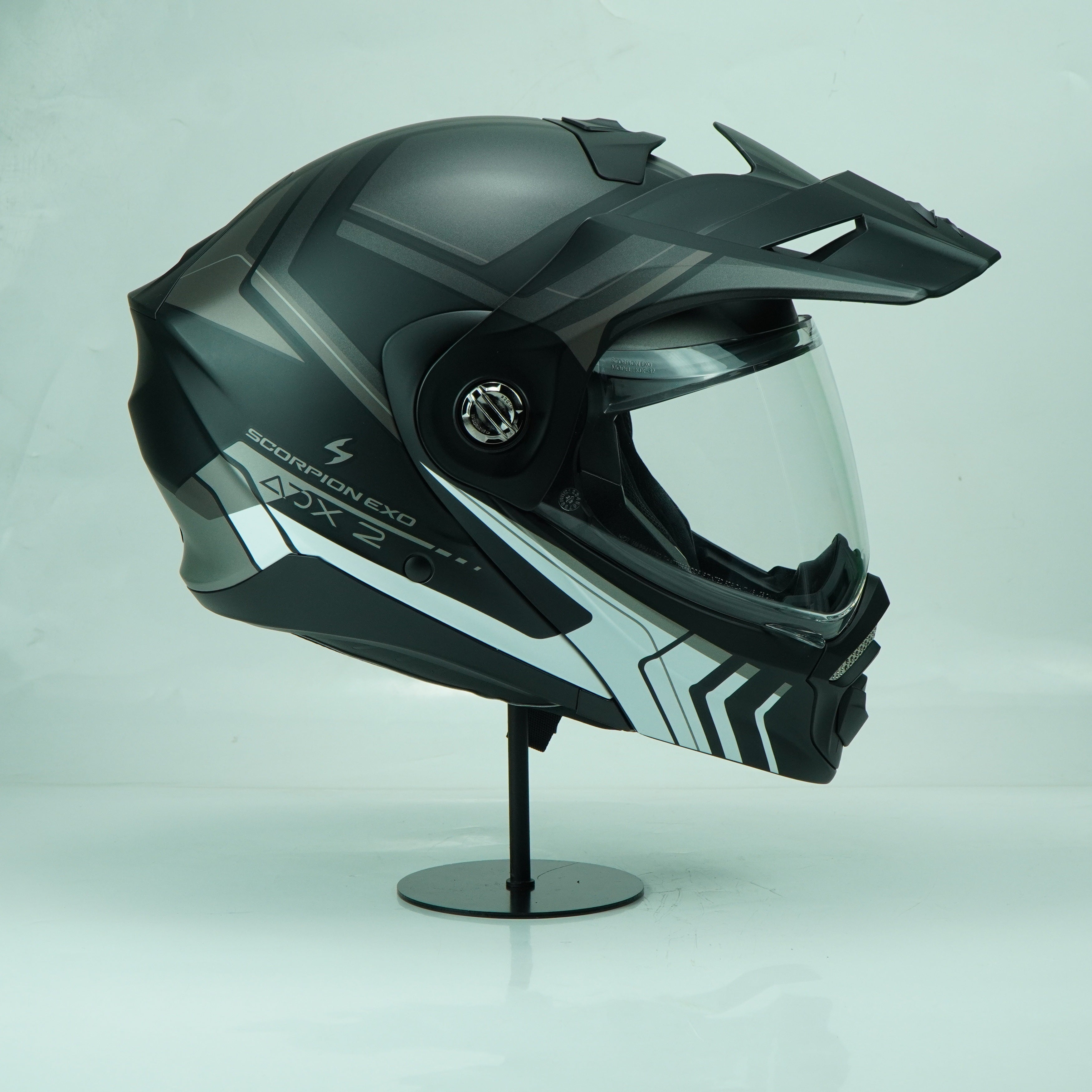 Scorpion Helmet ADX-2 (Lewis Matt Black Silver) – Durian Bikers