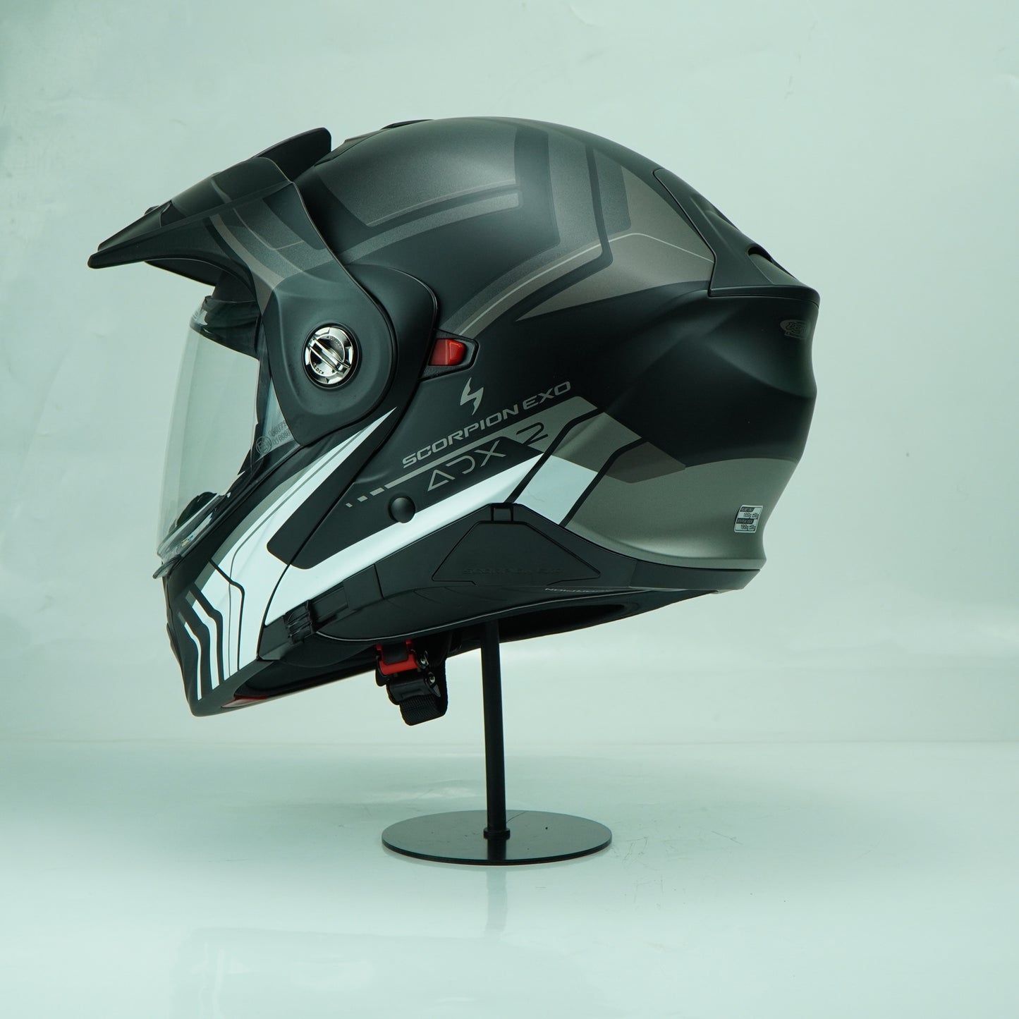 Scorpion Helmet ADX-2 (Lewis Matt Black Silver)