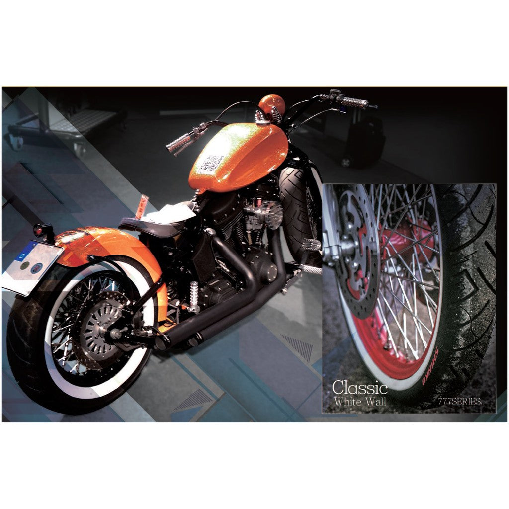 Shinko Tires Tyres Tayar SR777 White Wall HARLEY DAVIDSON CHOPPER CLASSIC CRUISER 90/90-21 100/90-19 120/70-21 130/90B16