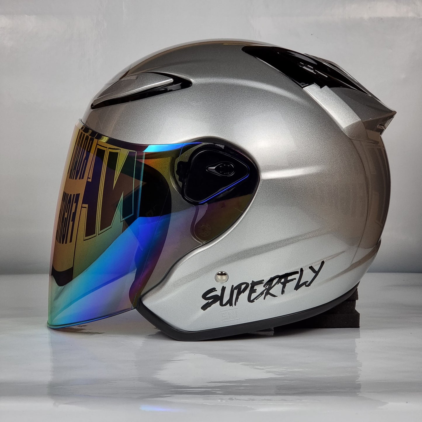 NHK Helmet X SUPERFLY R6 v2 Solid (Chrome Silver Glossy)
