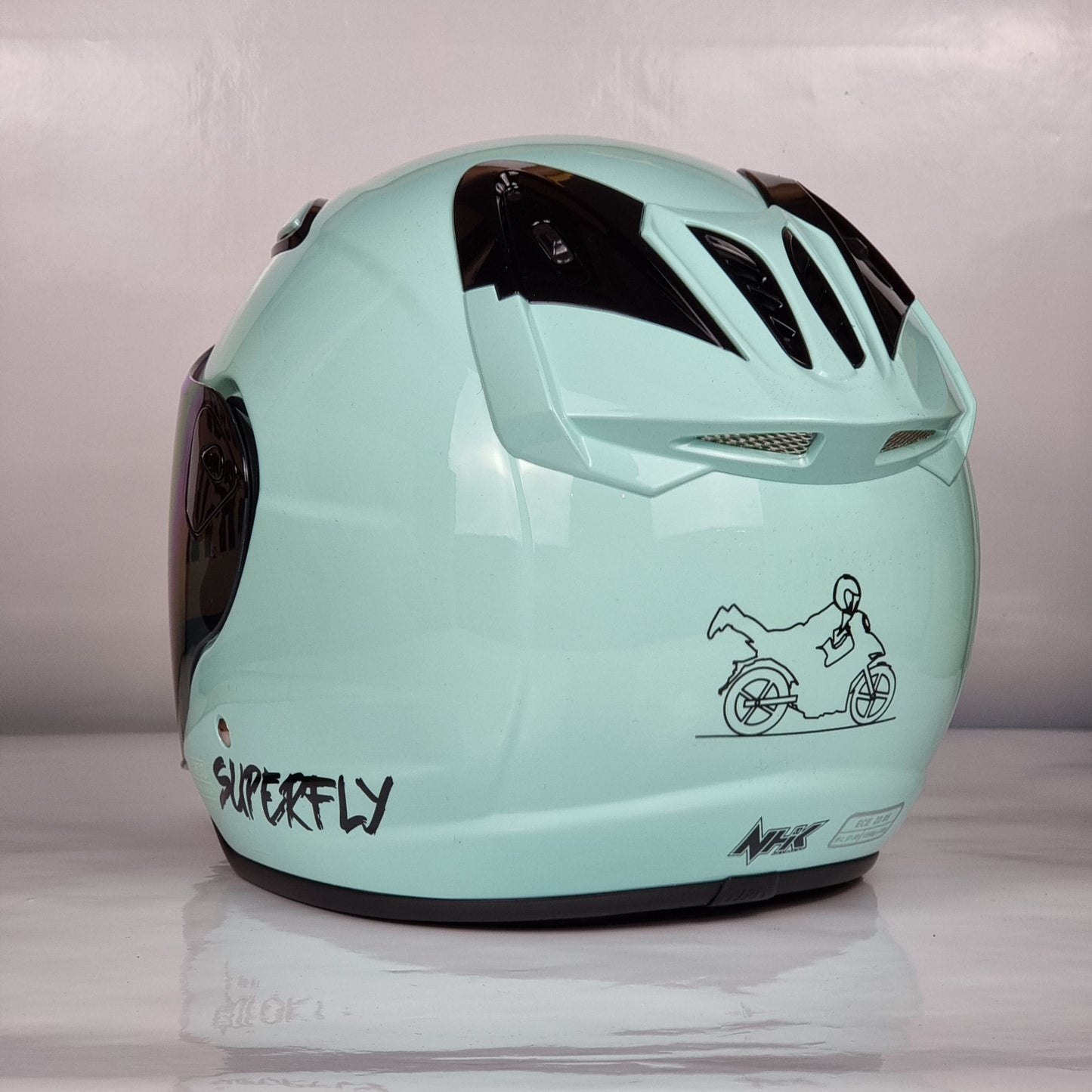 NHK Helmet X SUPERFLY R6 v2 Solid (Nardo Green Glossy)