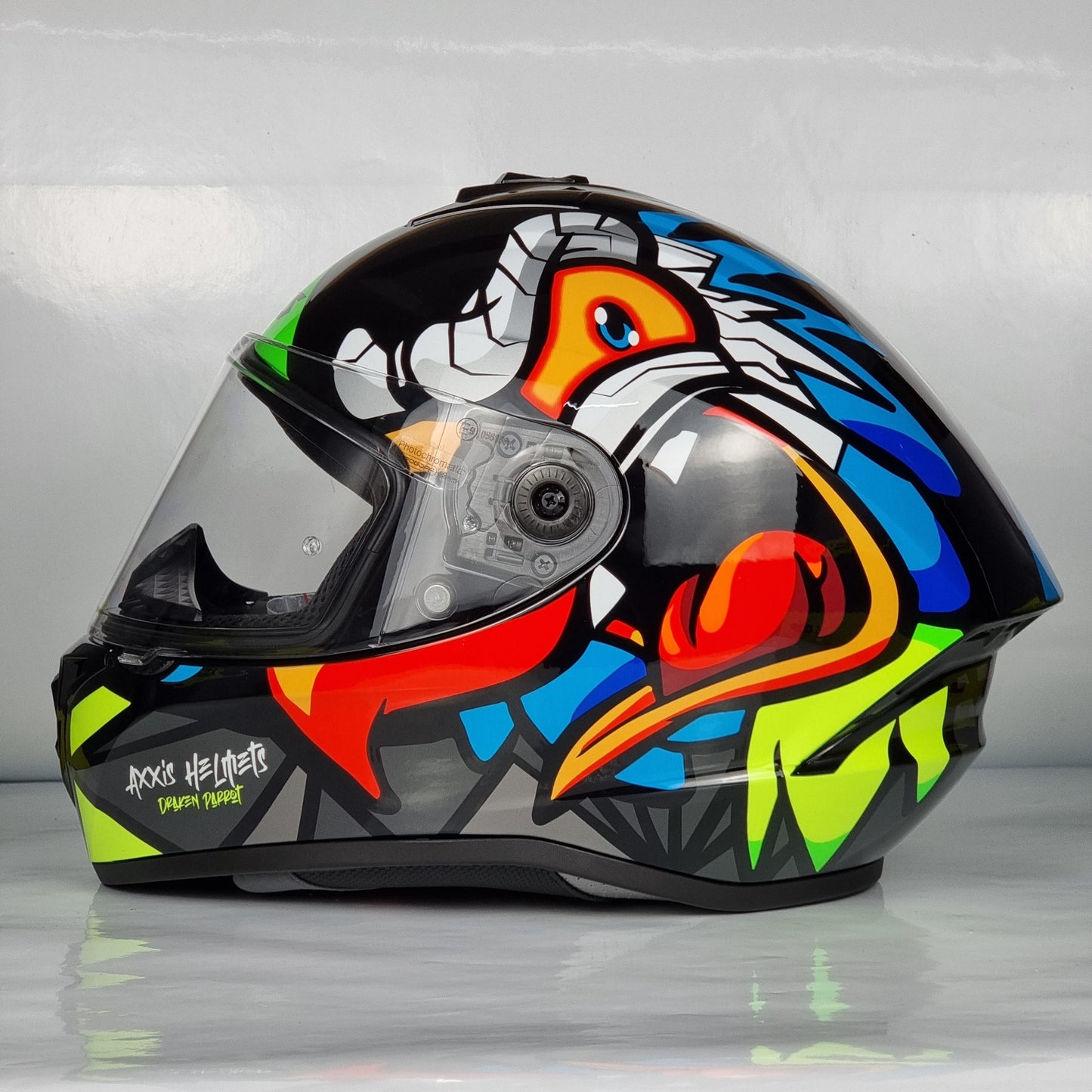 Axxis Helmet Draken S Parrot (A1 Gloss Black)