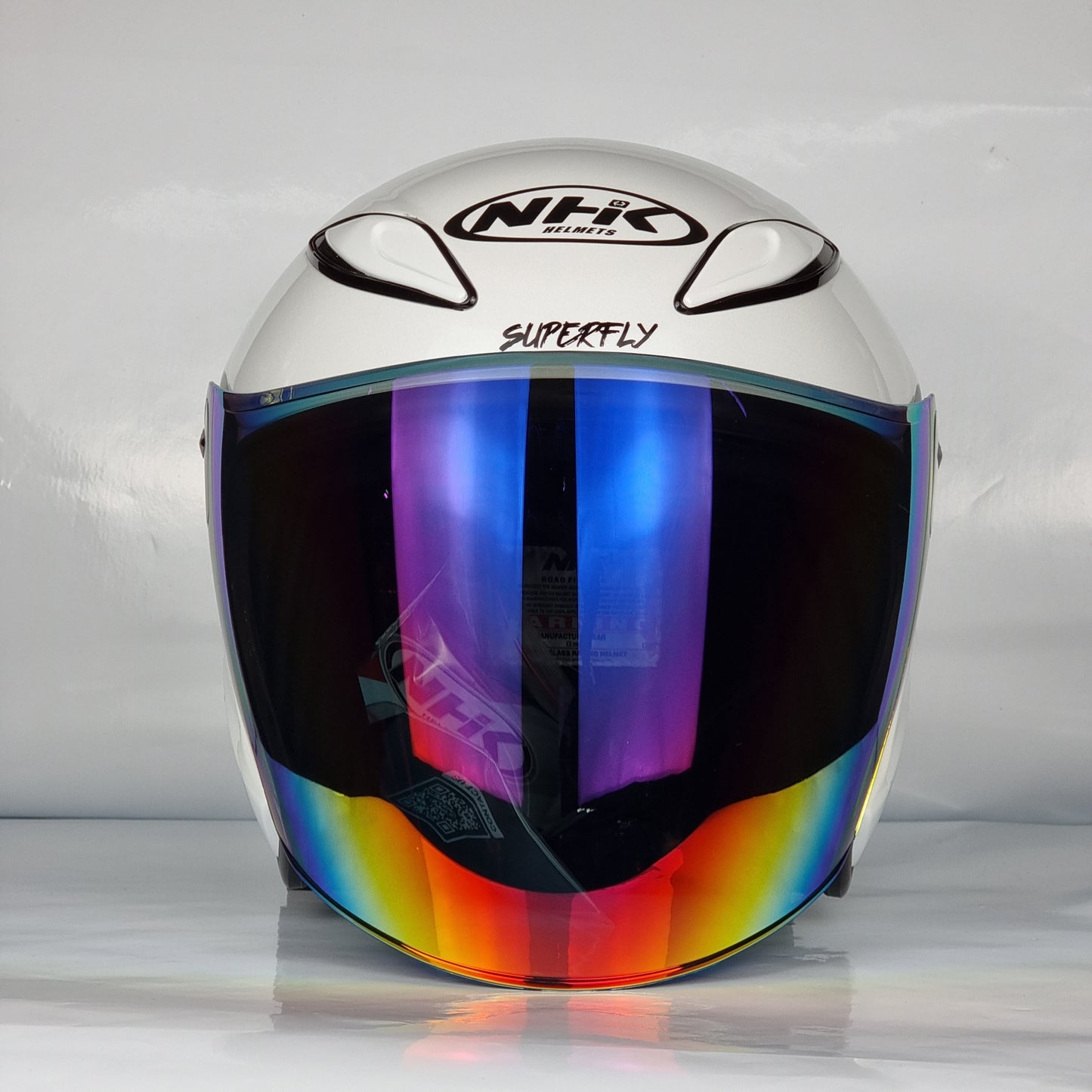 NHK Helmet X SUPERFLY R6 v2 Solid (White Pearl Glossy)