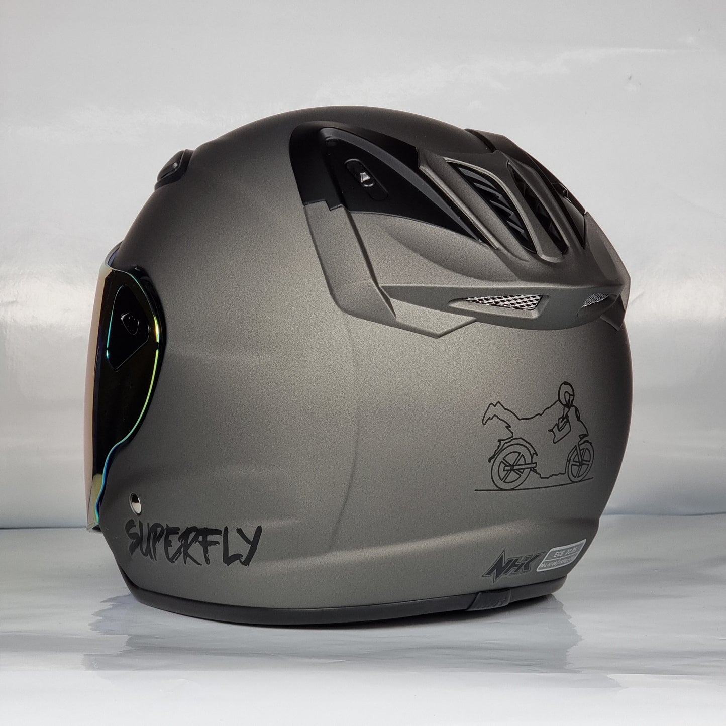 NHK Helmet X SUPERFLY R6 v2 Solid (Grey Matt)