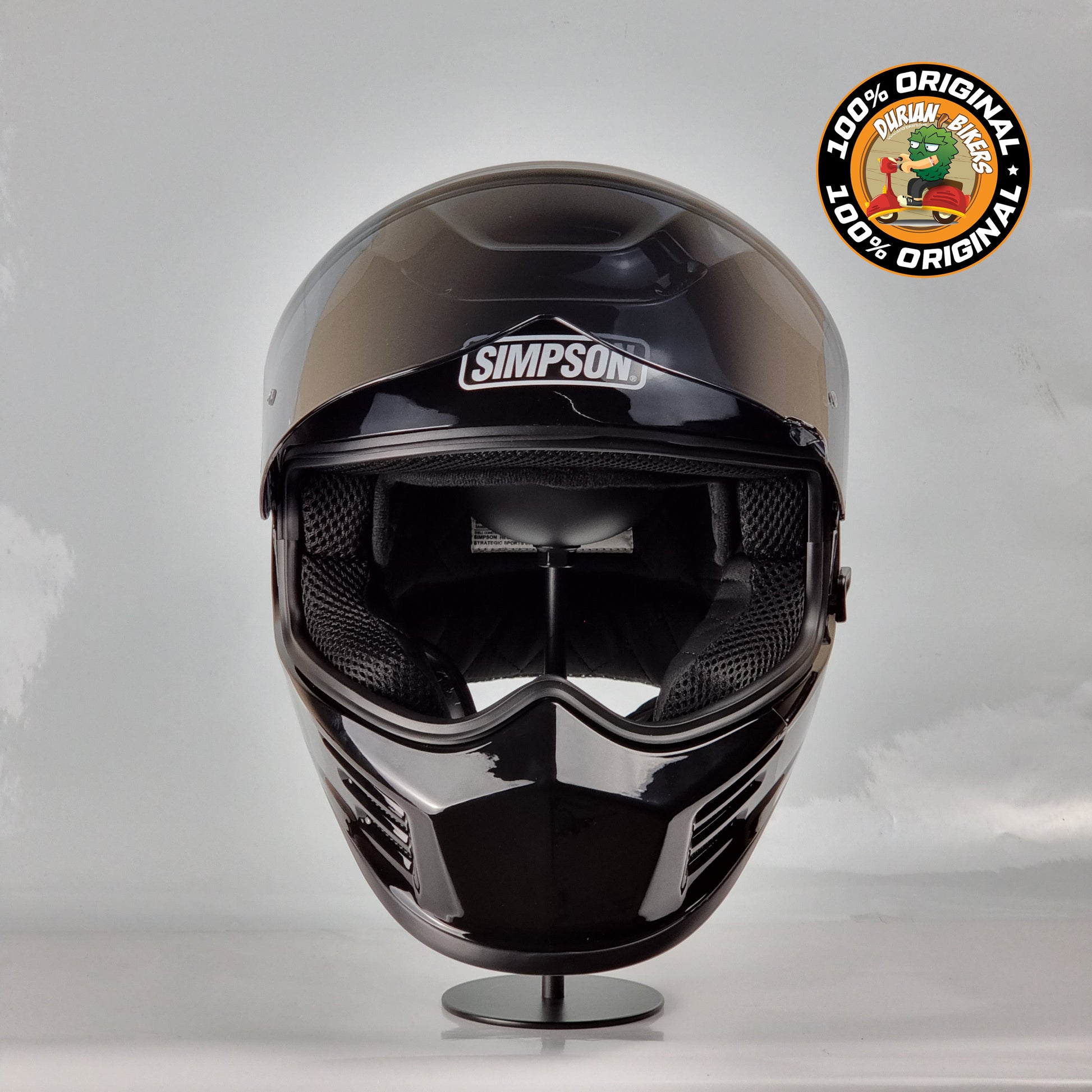 black simpson football helmet Simpson Helmet Speed Bandit (Gloss Black) – Durian Bikers