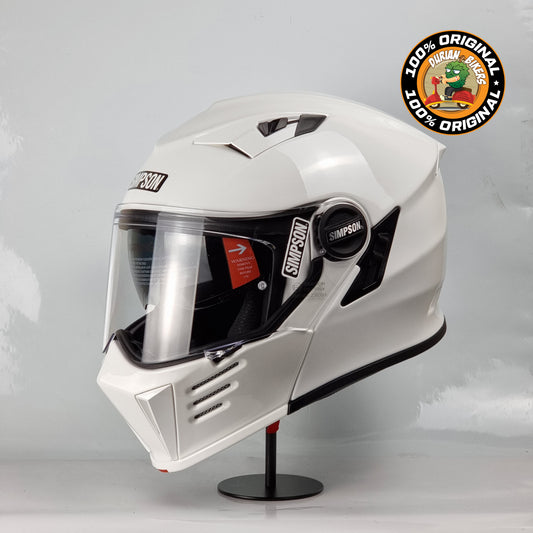 Simpson Helmet Darksome Bandit (Gloss White)