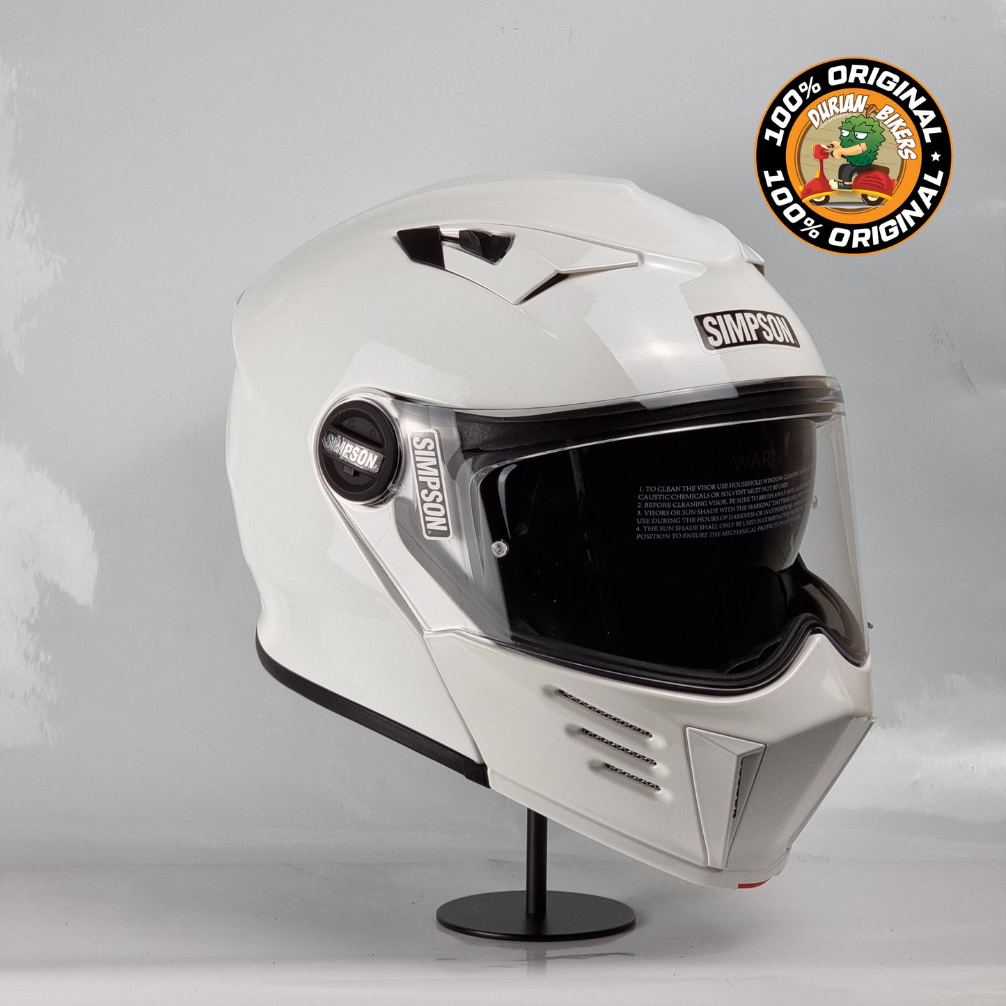 Simpson Helmet Darksome Bandit (Gloss White)