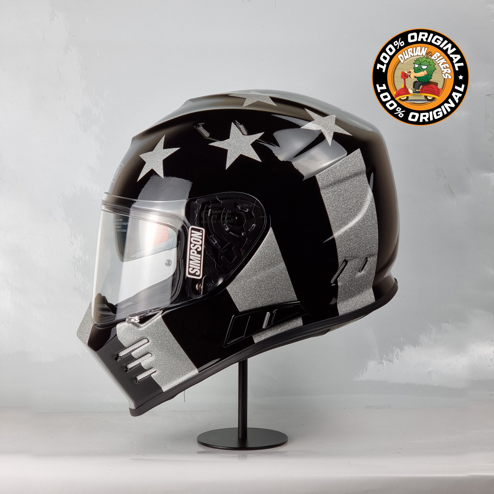 Simpson American Flag Helmet Simpson Helmet Venom Bandit (Sting