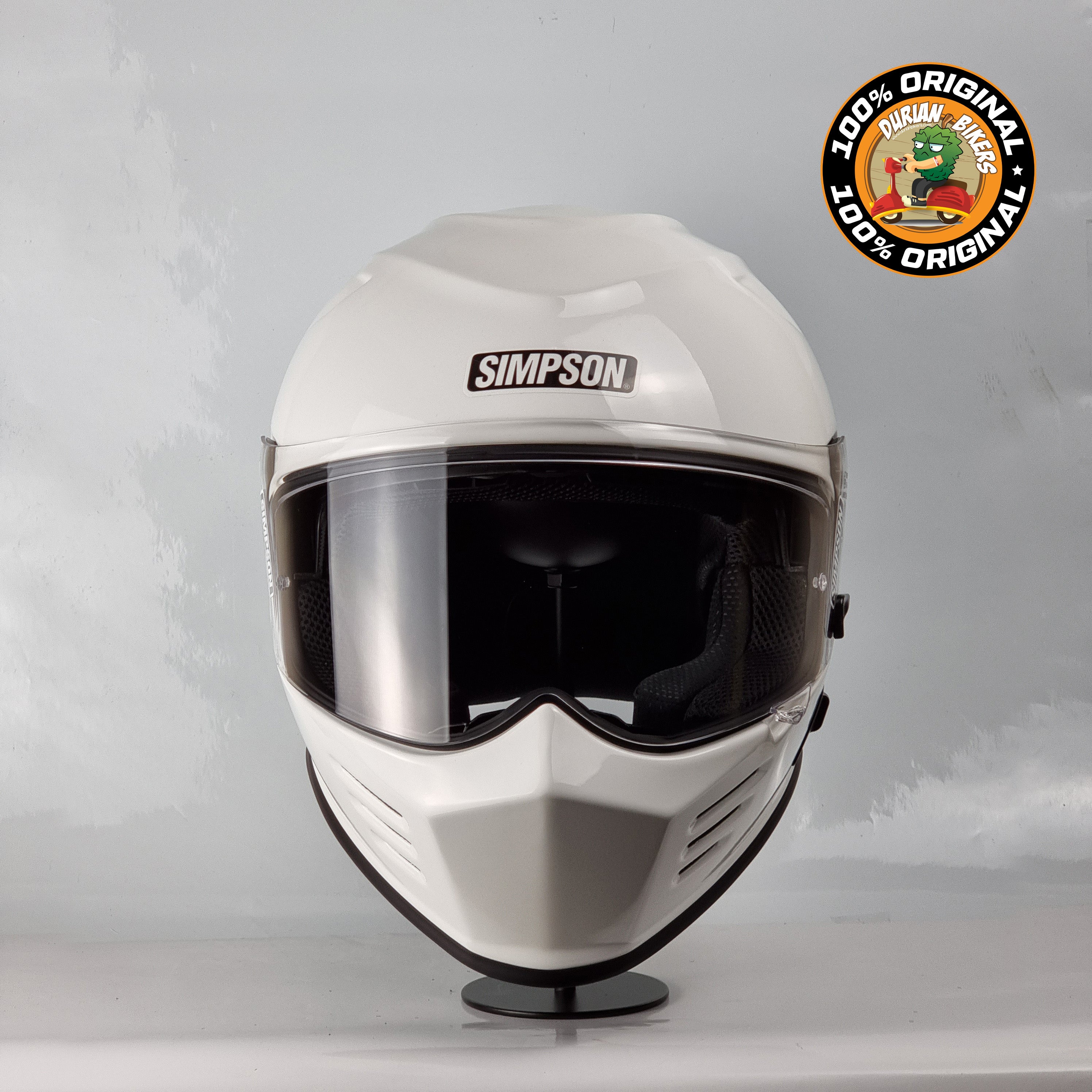 Simpson Helmet Venom Bandit (Gloss White) – Durian Bikers