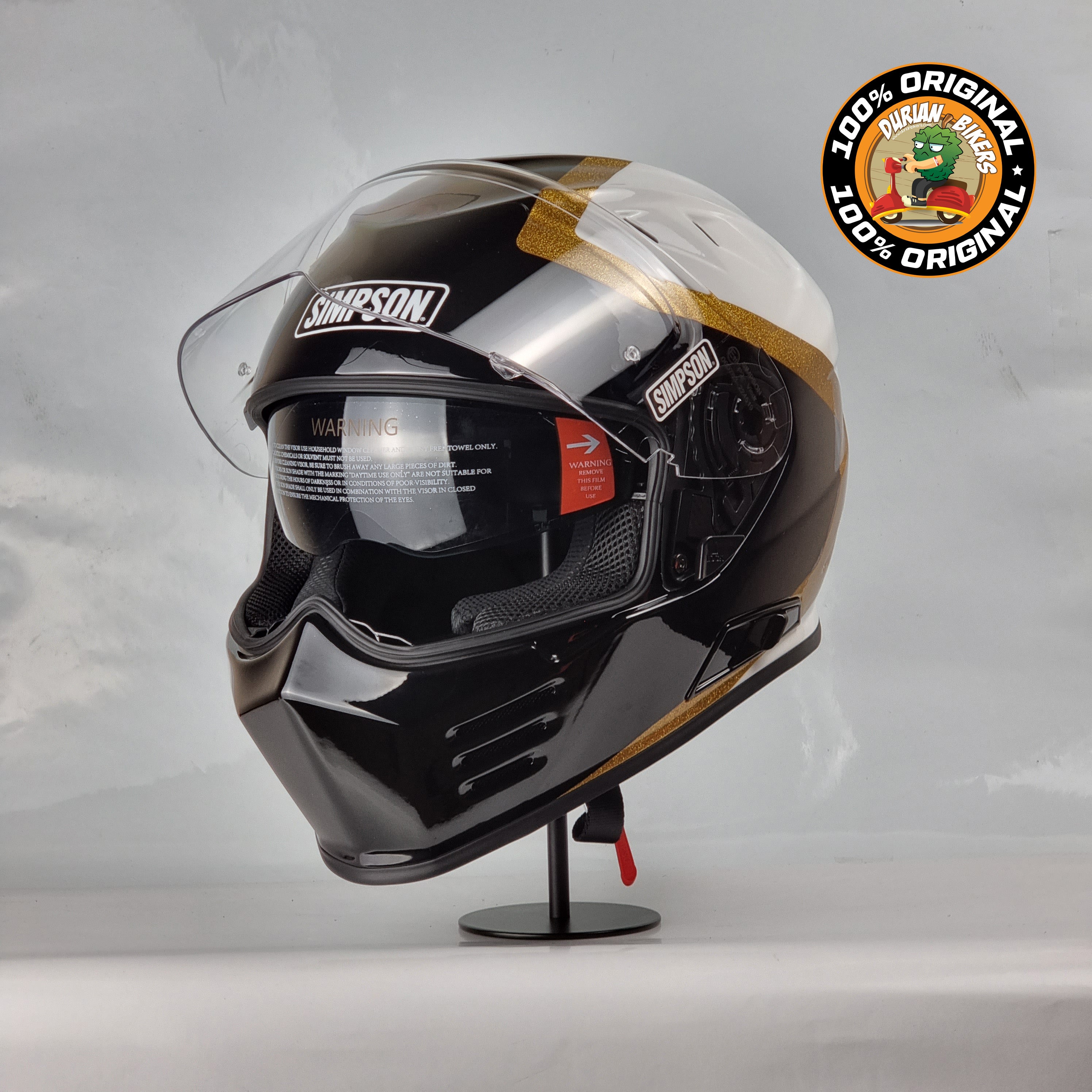 金のシンドバッド Simpson Helmet Venom Bandit (Tanto Gold) – Durian Bikers