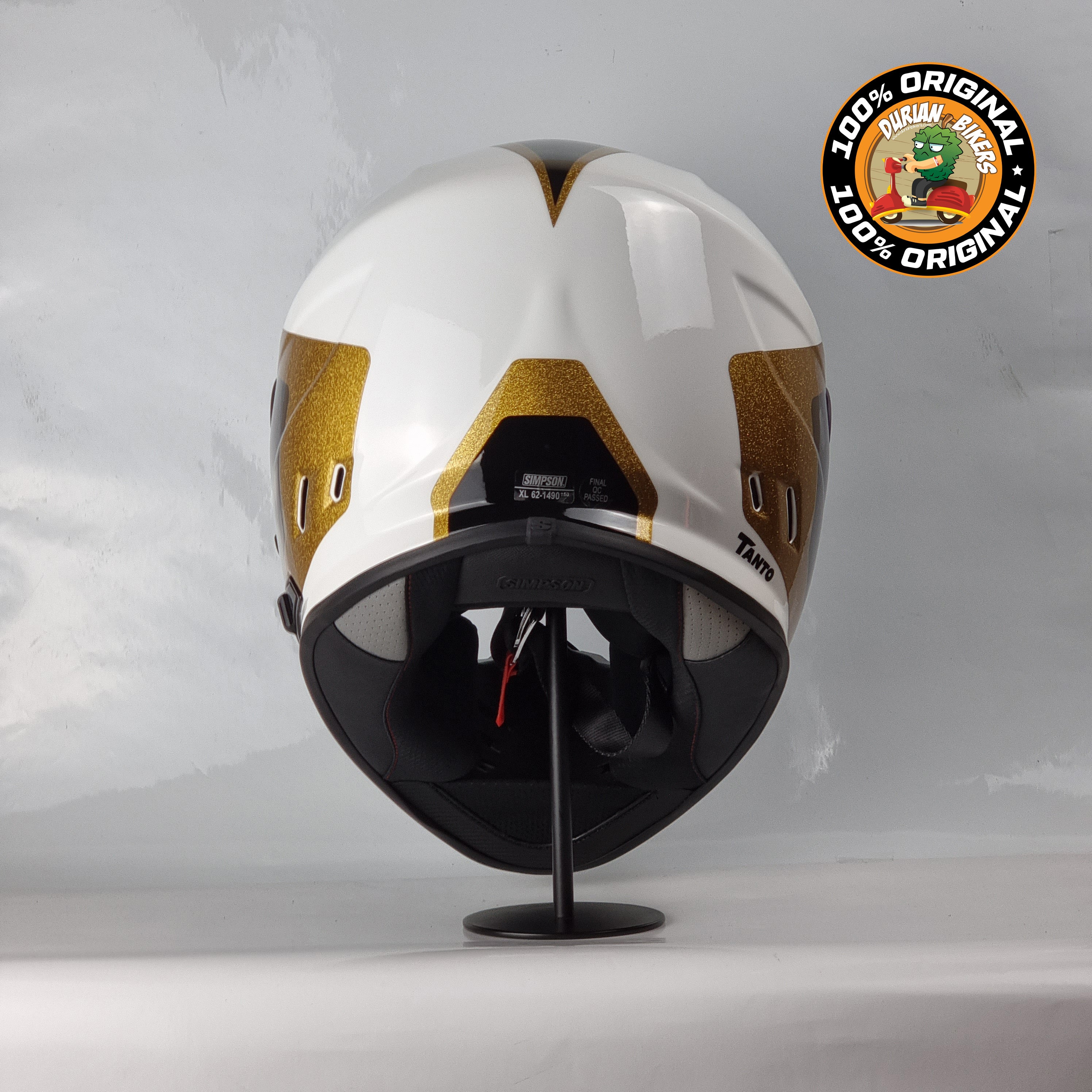 Simpson Helmet Venom Bandit (Tanto Gold) – Durian Bikers