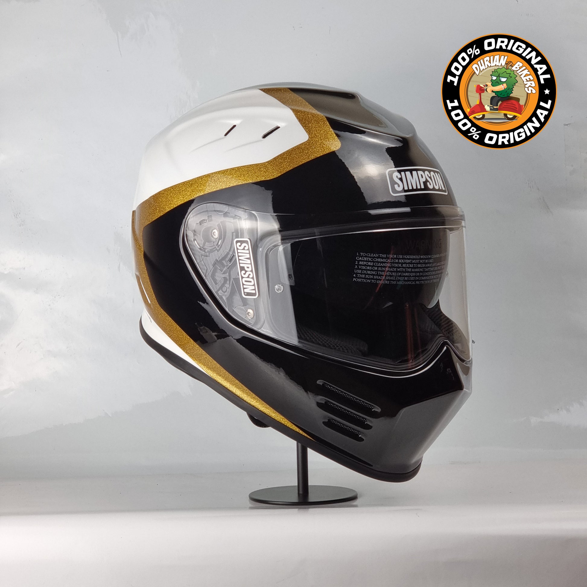 Simpson Helmet Venom Bandit (Tanto Gold) – Durian Bikers
