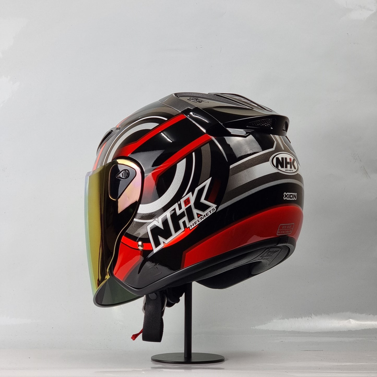 NHK Helmet R6 v2 Xion (Black/Red Glossy)