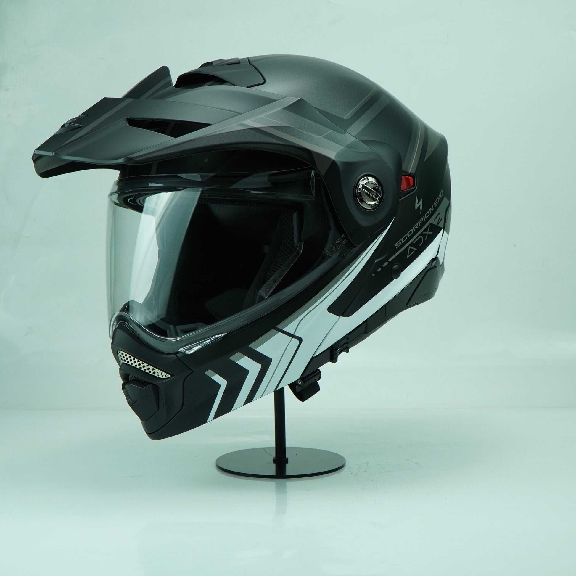 Scorpion Helmet ADX-2 (Lewis Matt Black Silver) – Durian Bikers