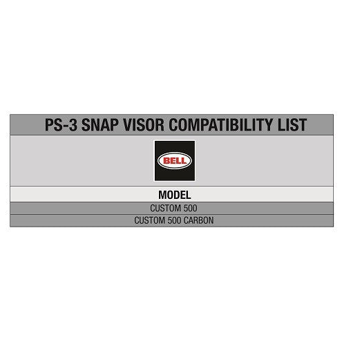 Bell Visor Sparepart for Custom 500 PS-3 Snap (Snap 520 Visor White)