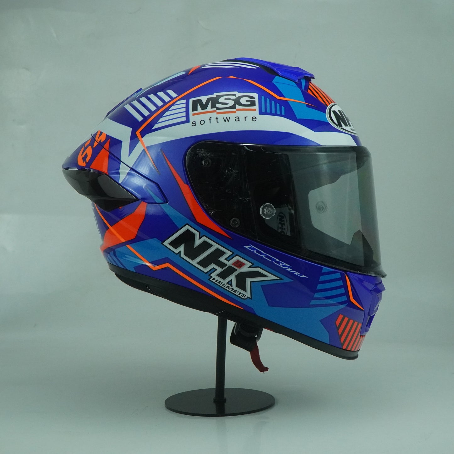 NHK Helmet K5R SV Bobend #5 (Blue Bo Glossy)