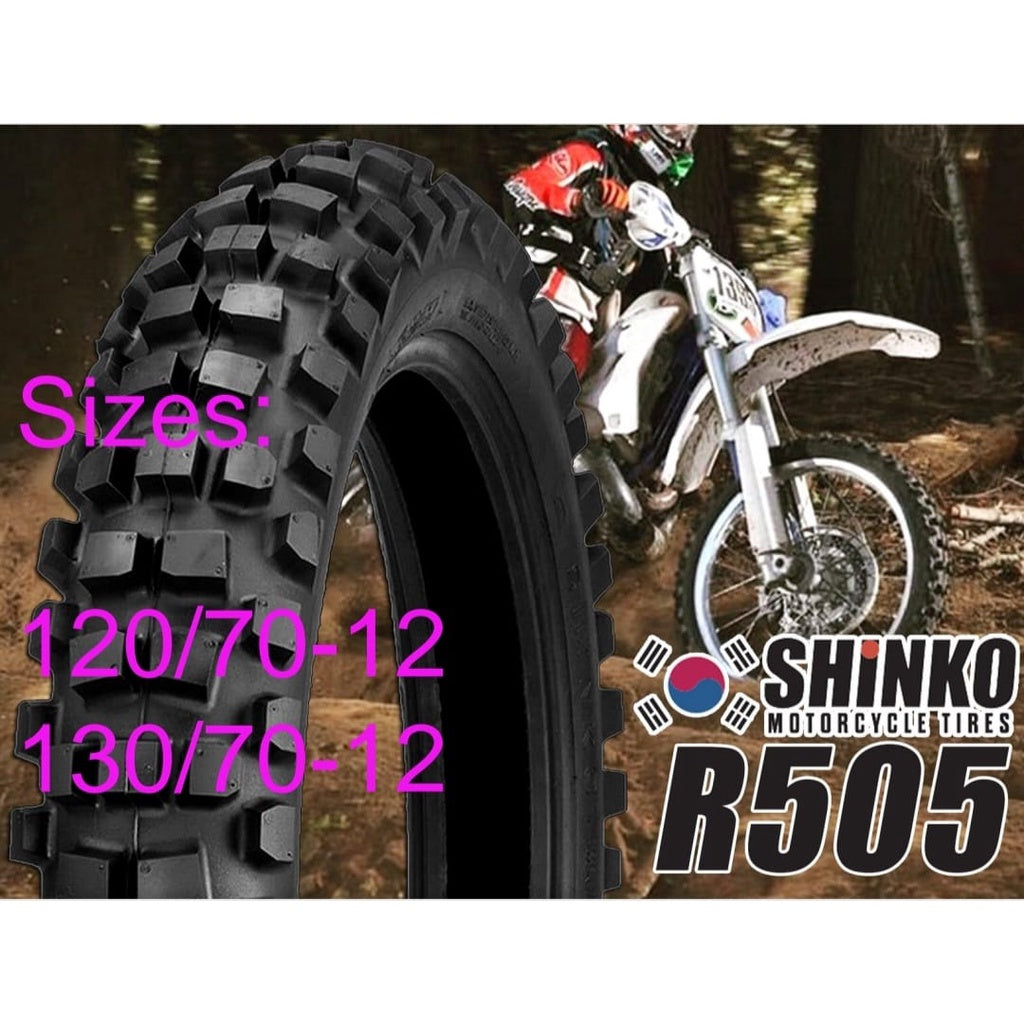 SHINKO TAYAR F504 R505 Motocross Offroad Z125 KSR125 Mobber Dual Sport Tire Honda Grom 125 MSX125 Benelli TNT 120/70-12