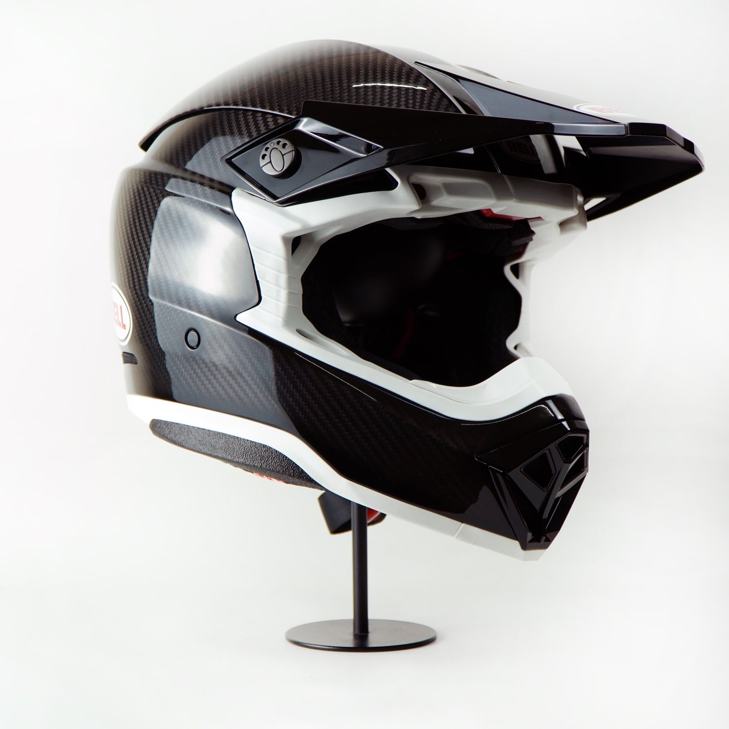 Bell Helmet Moto-10 Spherical (Carbon Gloss Black/White)