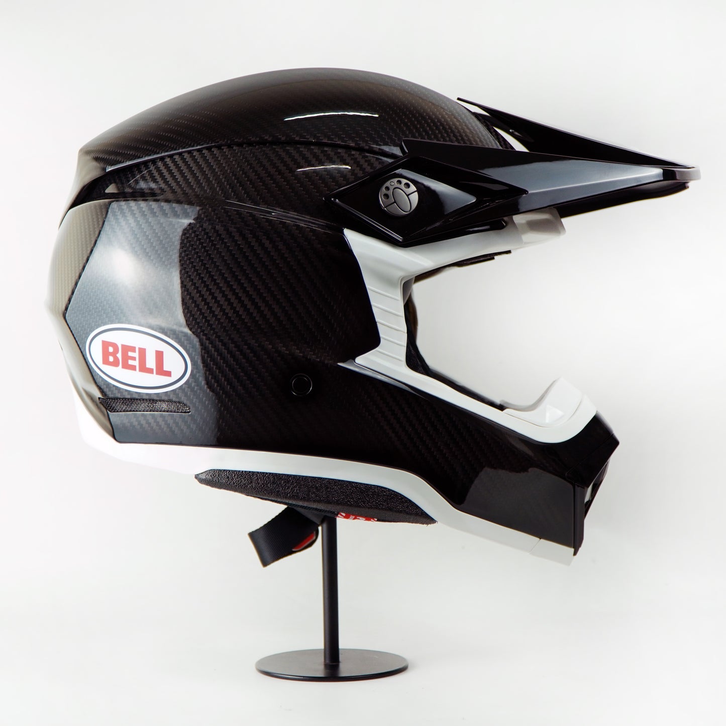 Bell Helmet Moto-10 Spherical (Carbon Gloss Black/White)