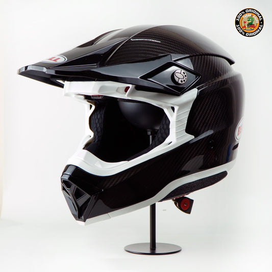 Bell Helmet Moto-10 Spherical (Carbon Gloss Black/White)
