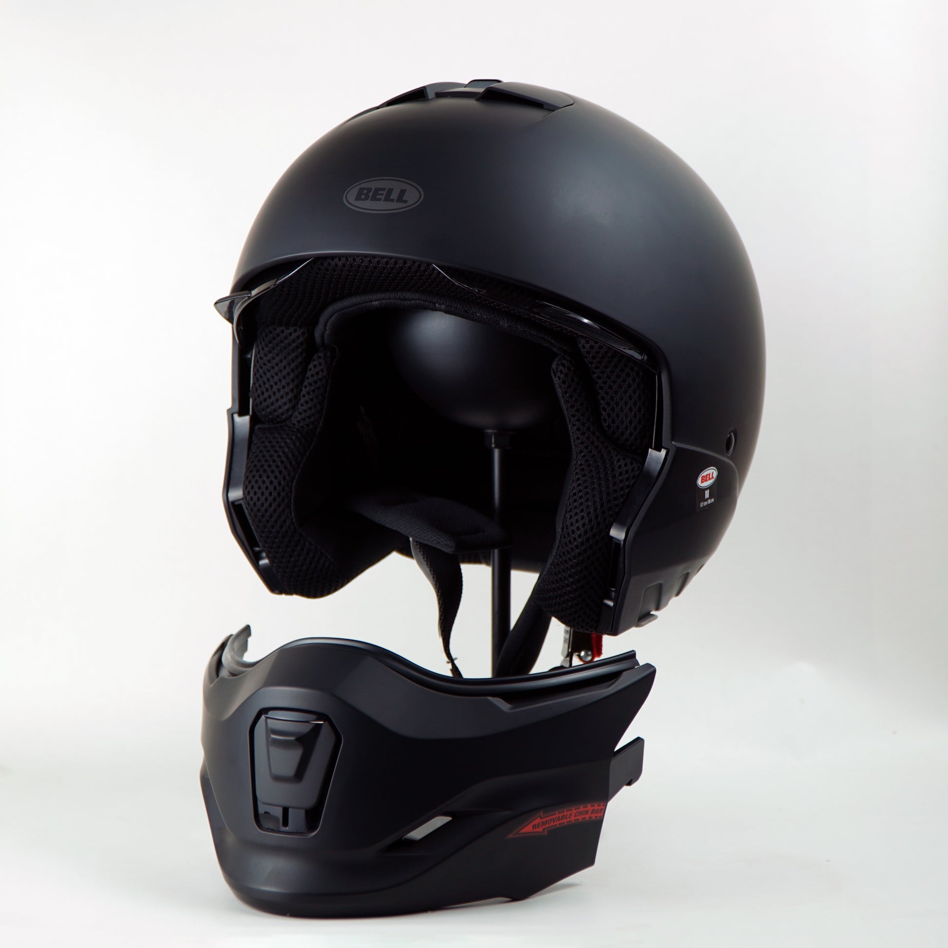 bell full face helmet removable chin Bell Helmet Broozer (Matte Black) – Durian Bikers