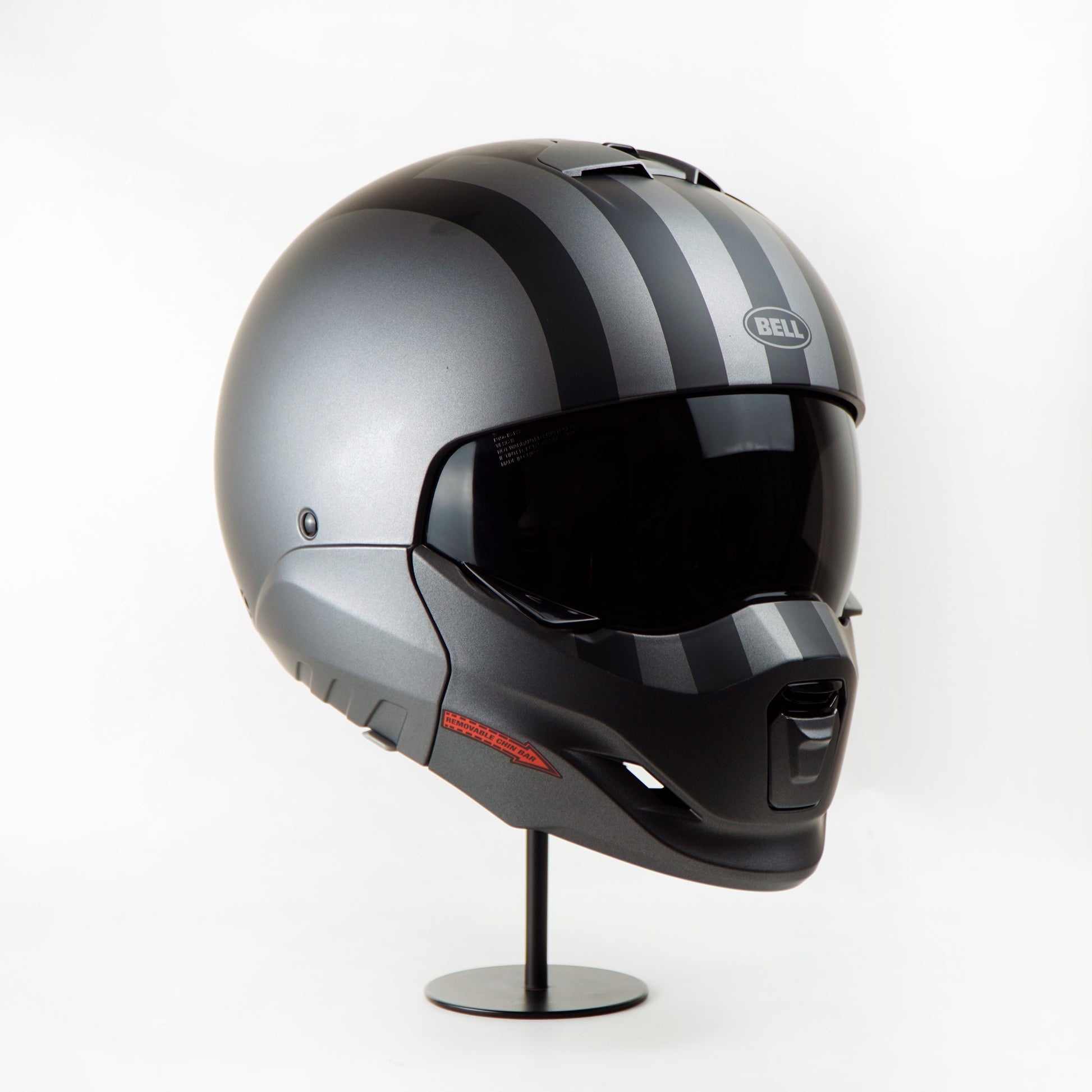 bell full face helmet with removable chin guard Bell Helmet Broozer (Free Ride Matte Gray/Black) – Durian Bikers