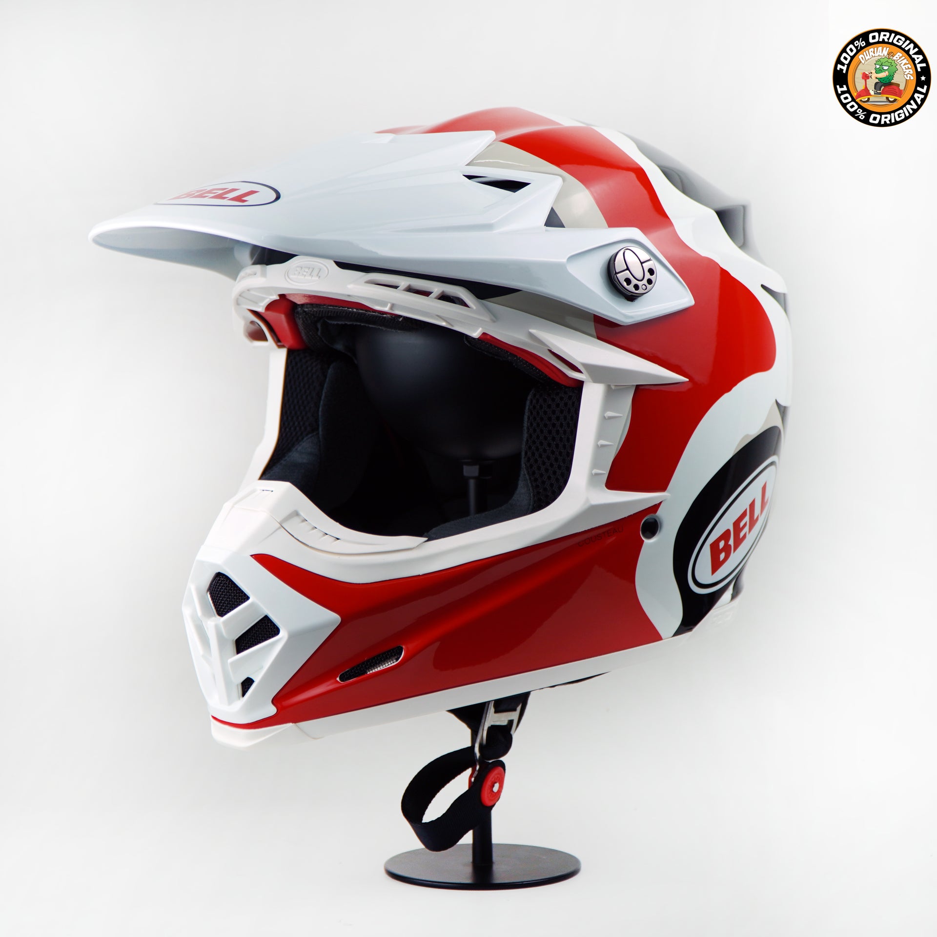 Bell Helmet Moto-9S Flex (Hello Cousteau Reef Matte White/Red) – Durian  Bikers