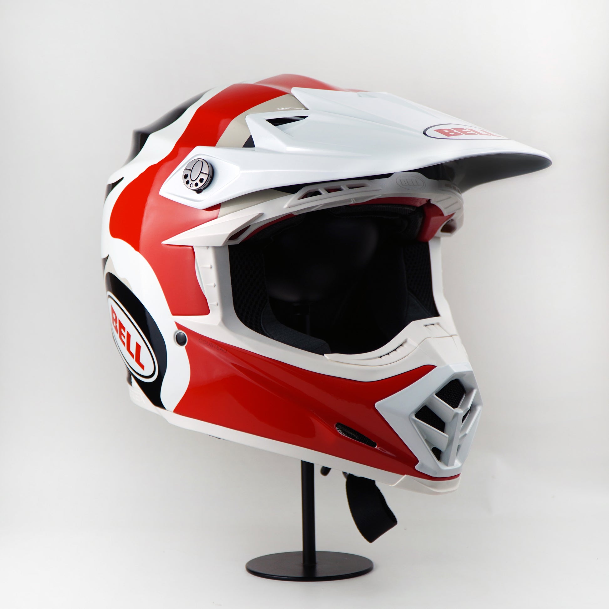 bell helmet e9 Bell Helmet Moto-9S Flex (Hello Cousteau Reef Matte White/Red) – Durian Bikers