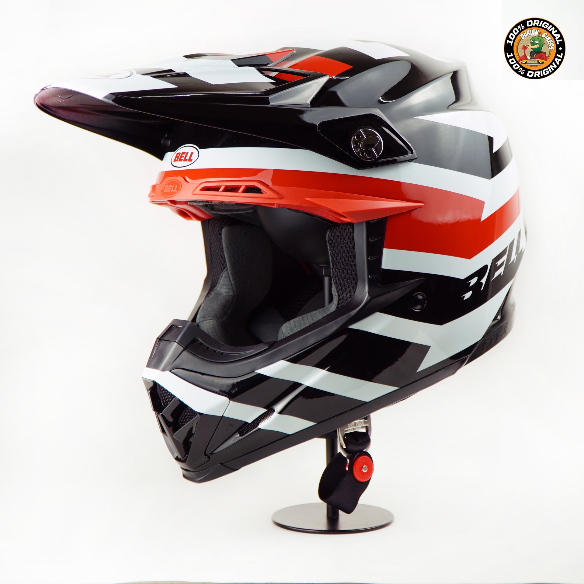 bell rig fang bike helmet Bell Helmet Moto-9S Flex (Banshee Black/Red) – Durian Bikers