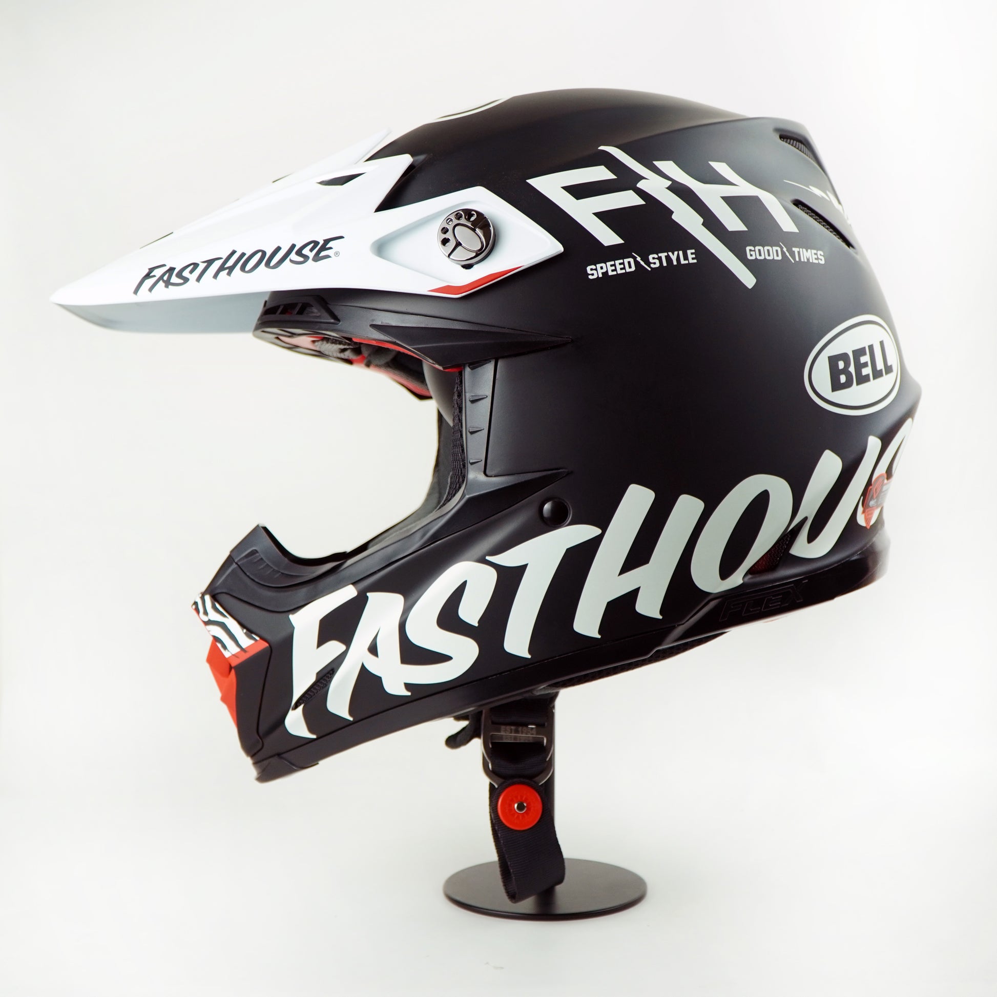 Bell Helmet Moto-9S Flex (FH Flex Crew Matte Black/White) – Durian Bikers