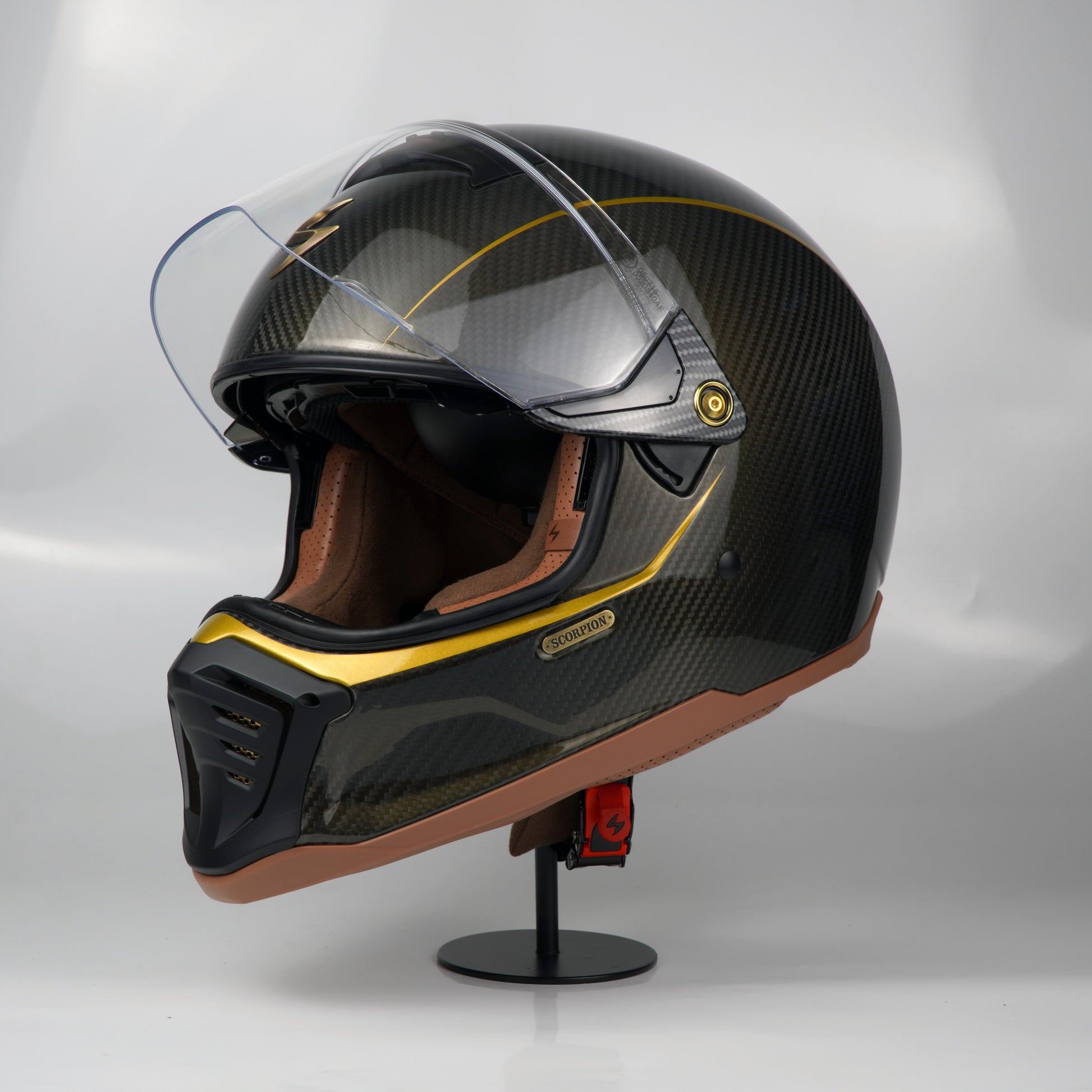 black and gold scorpion helmet Scorpion Helmet Exo-HX1 Carbon SE (Black/Gold) – Durian Bikers