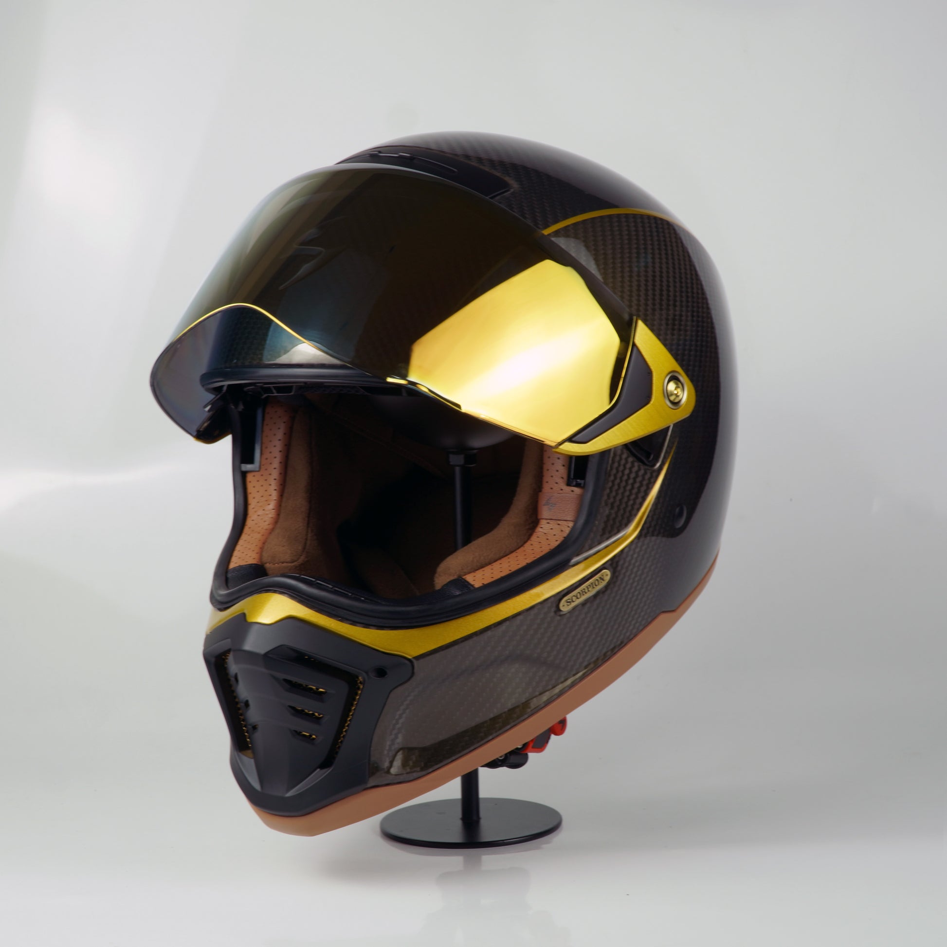 Scorpion Helmet Exo-HX1 Carbon SE (Black/Gold) – Durian Bikers