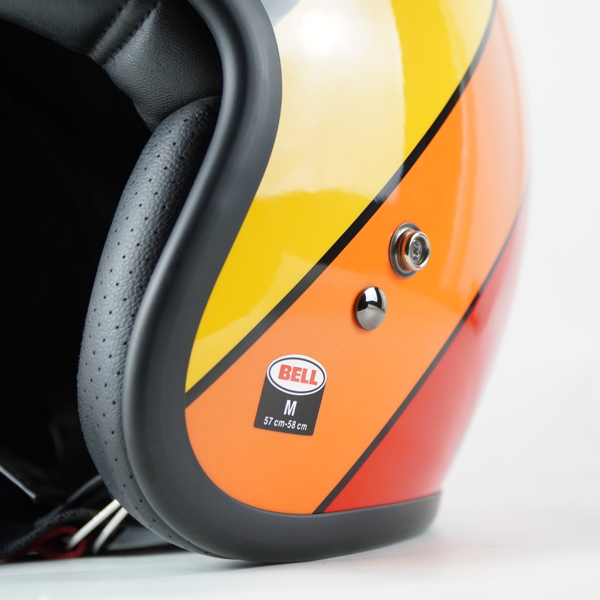 bell classic helmet head phones Bell Helmet Custom 500 (Riff Gloss Black/Yellow/Orange/Red) – Durian Bikers