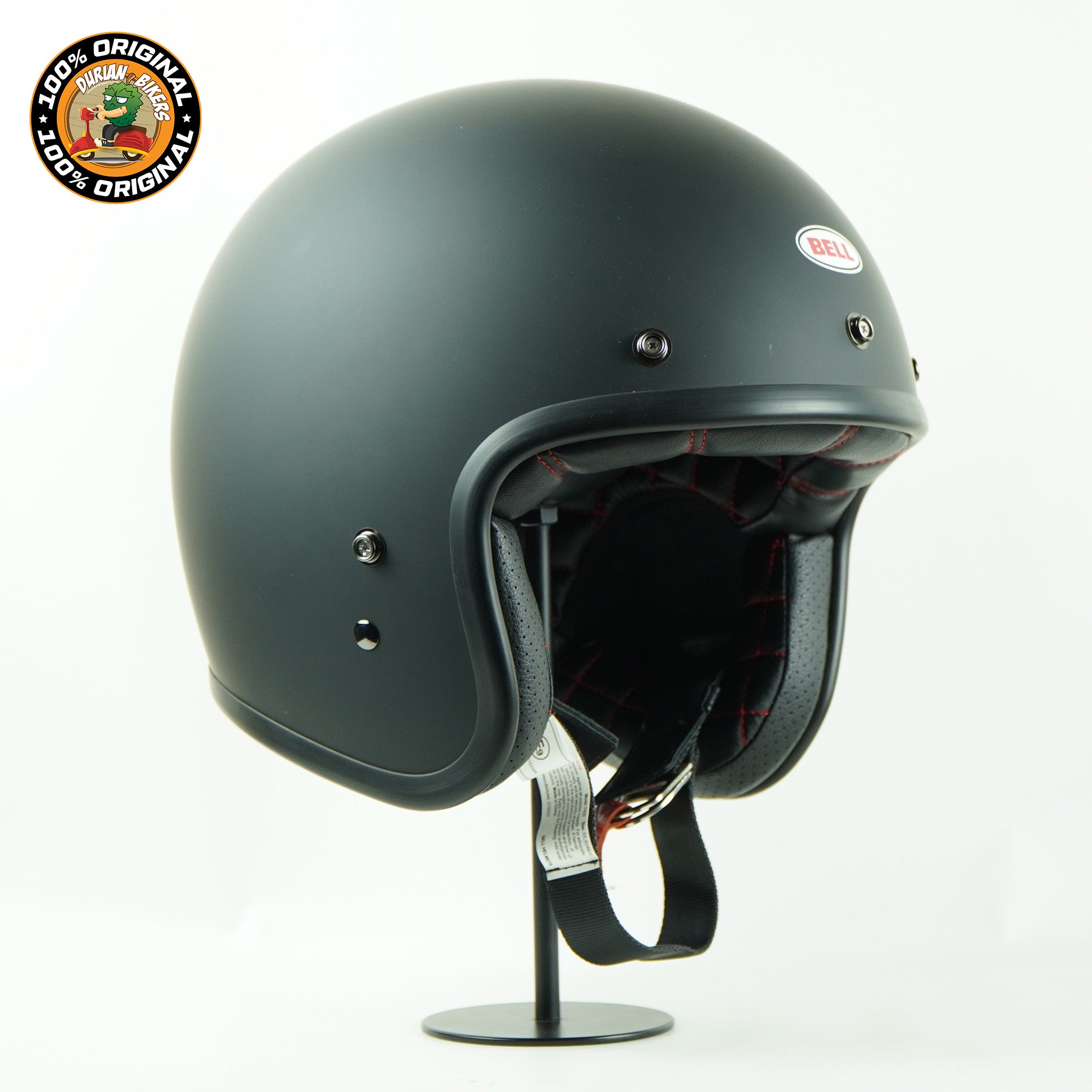 Bell Helmet Custom 500 (Solid Matte Black) – Durian Bikers