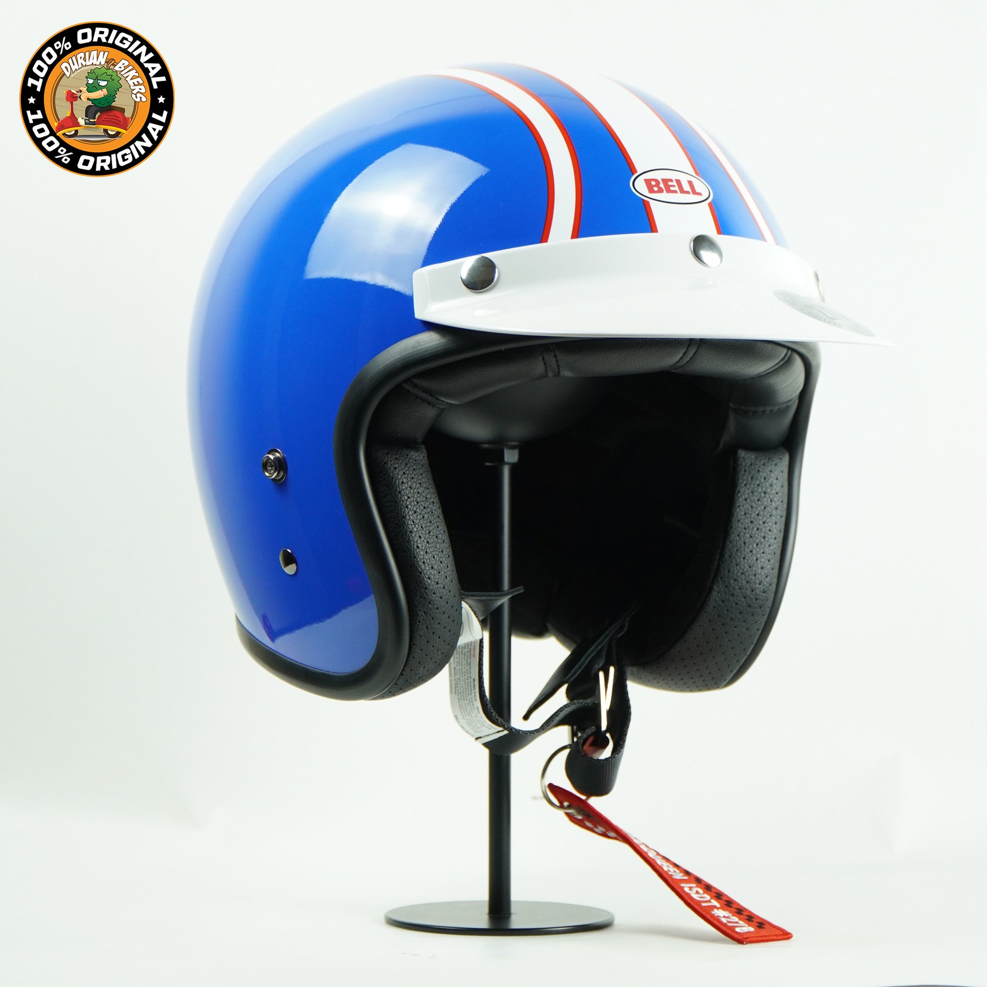 bell 500 helmet blue Bell Helmet Custom 500 (Six Day SMQ Blue/White) – Durian Bikers