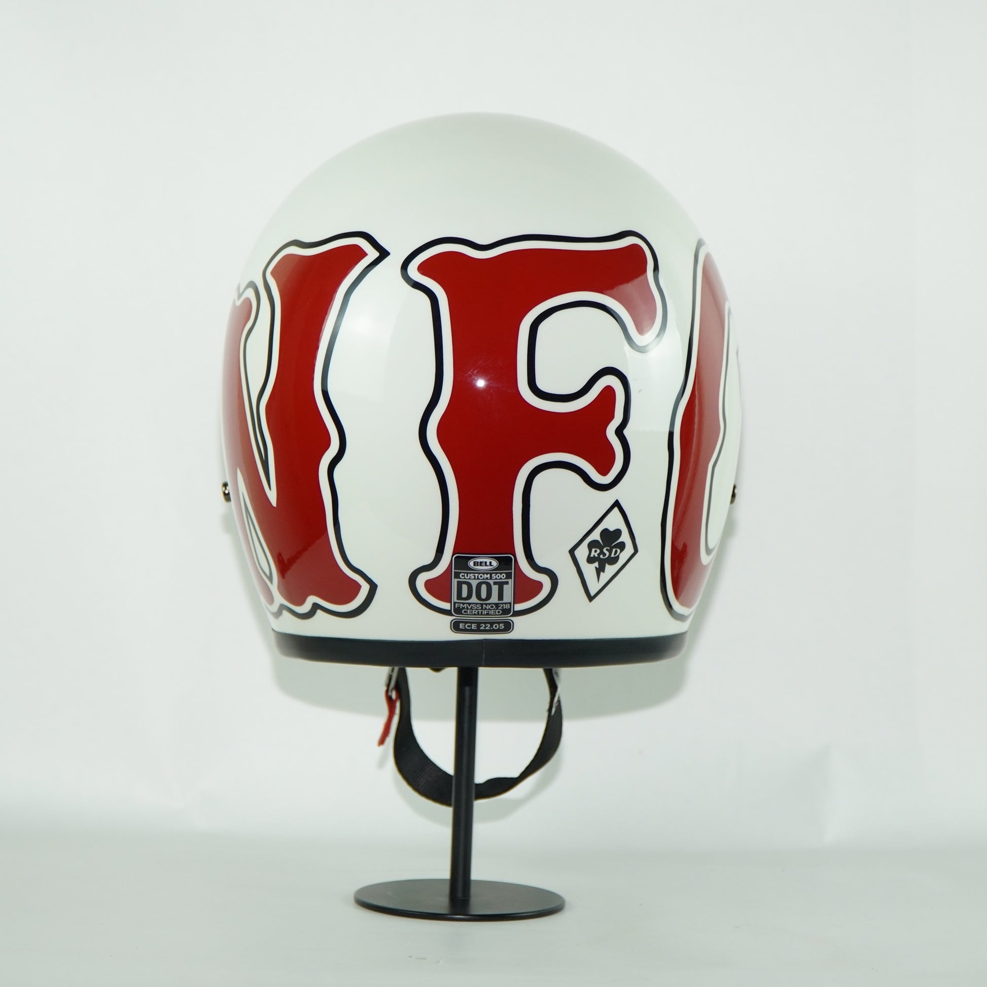 bell custom 500 rsd freedom machine helmet Bell Helmet Custom 500 (RSD WFO Gloss White/Red) – Durian Bikers