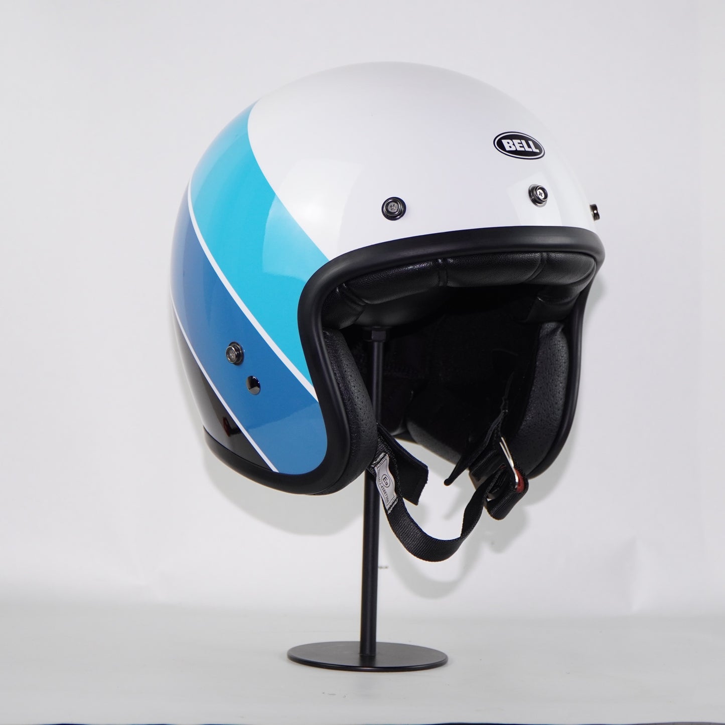 Bell Helmet Custom 500 (Riff Gloss White/Blue)