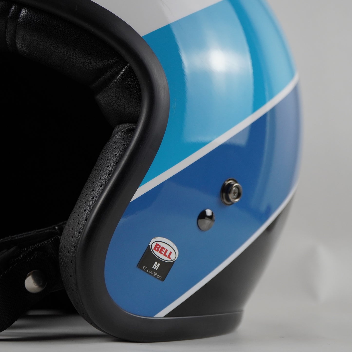 Bell Helmet Custom 500 (Riff Gloss White/Blue)