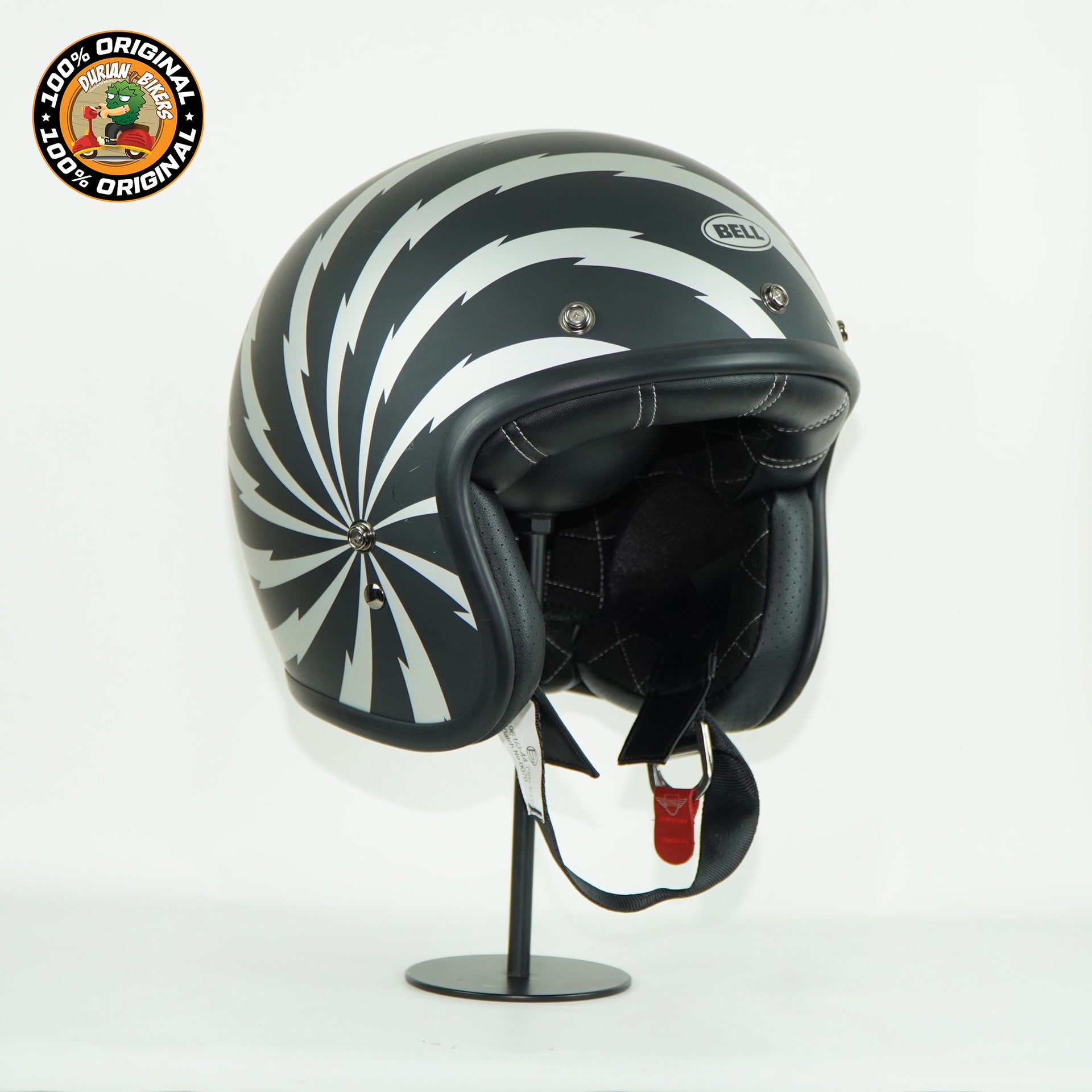Bell Helmet Custom 500 (Vertigo Black/Silver) – Durian Bikers