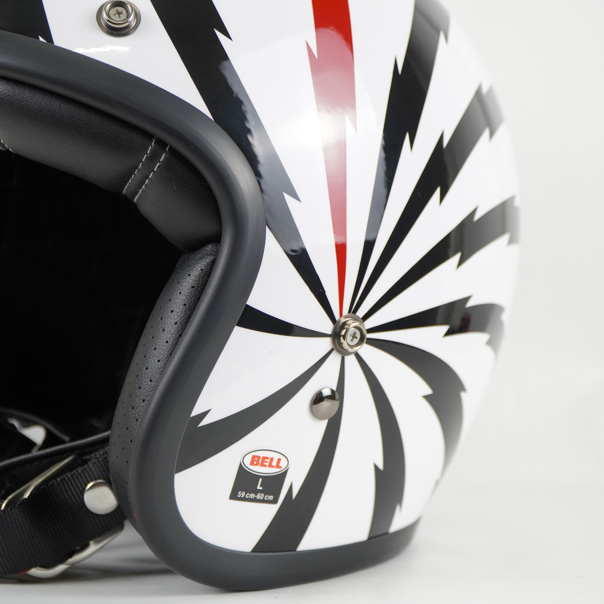 Bell Helmet Custom 500 (Vertigo Gloss White/Black/Red) – Durian Bikers Bell Helmet Custom 500 (Vertigo Gloss White/Black/Red) – Durian Bikers