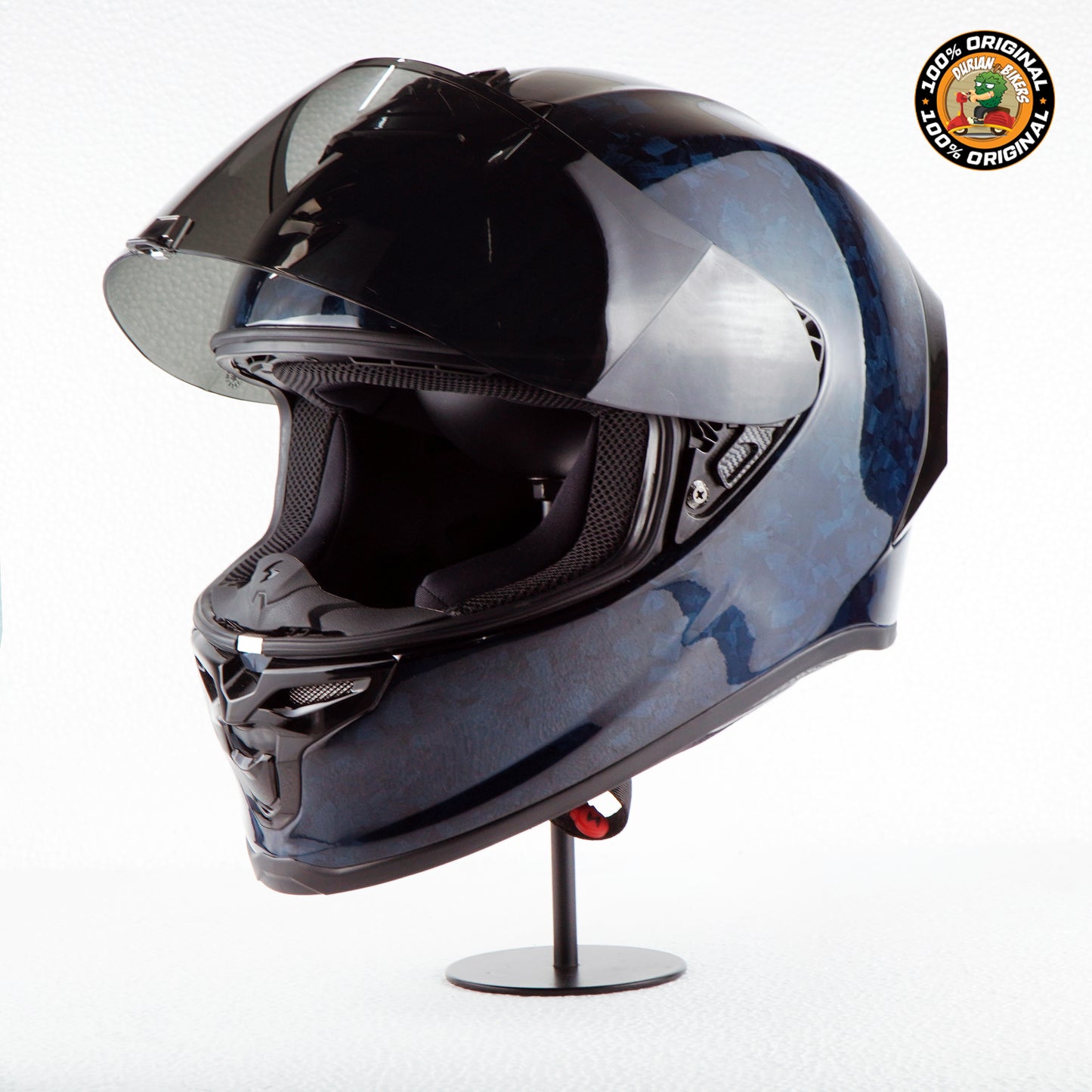 scorpion exo 100 jet helmet blue Scorpion Helmet Exo-R1 Evo II Onyx Air (Solid Blue) – Durian Bikers