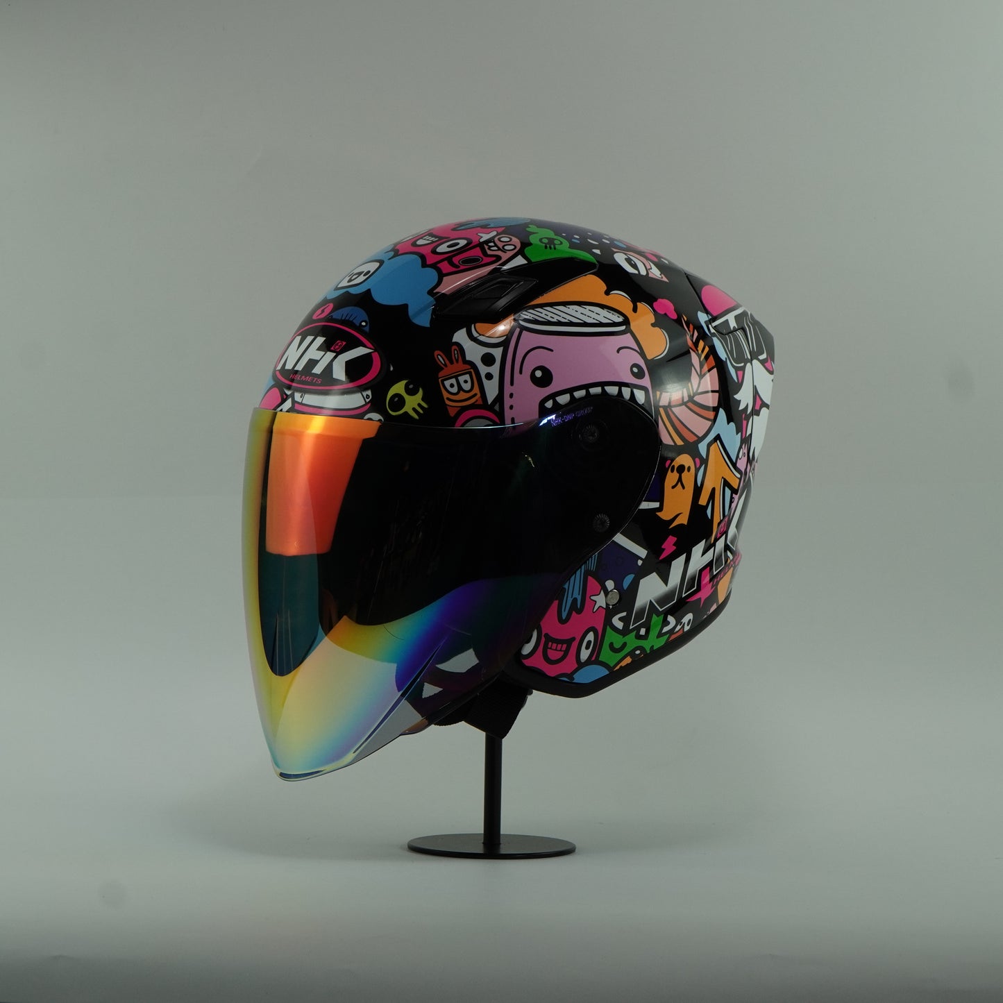 NHK Helmet S1GP S Doodles (Black/Blue Glossy)