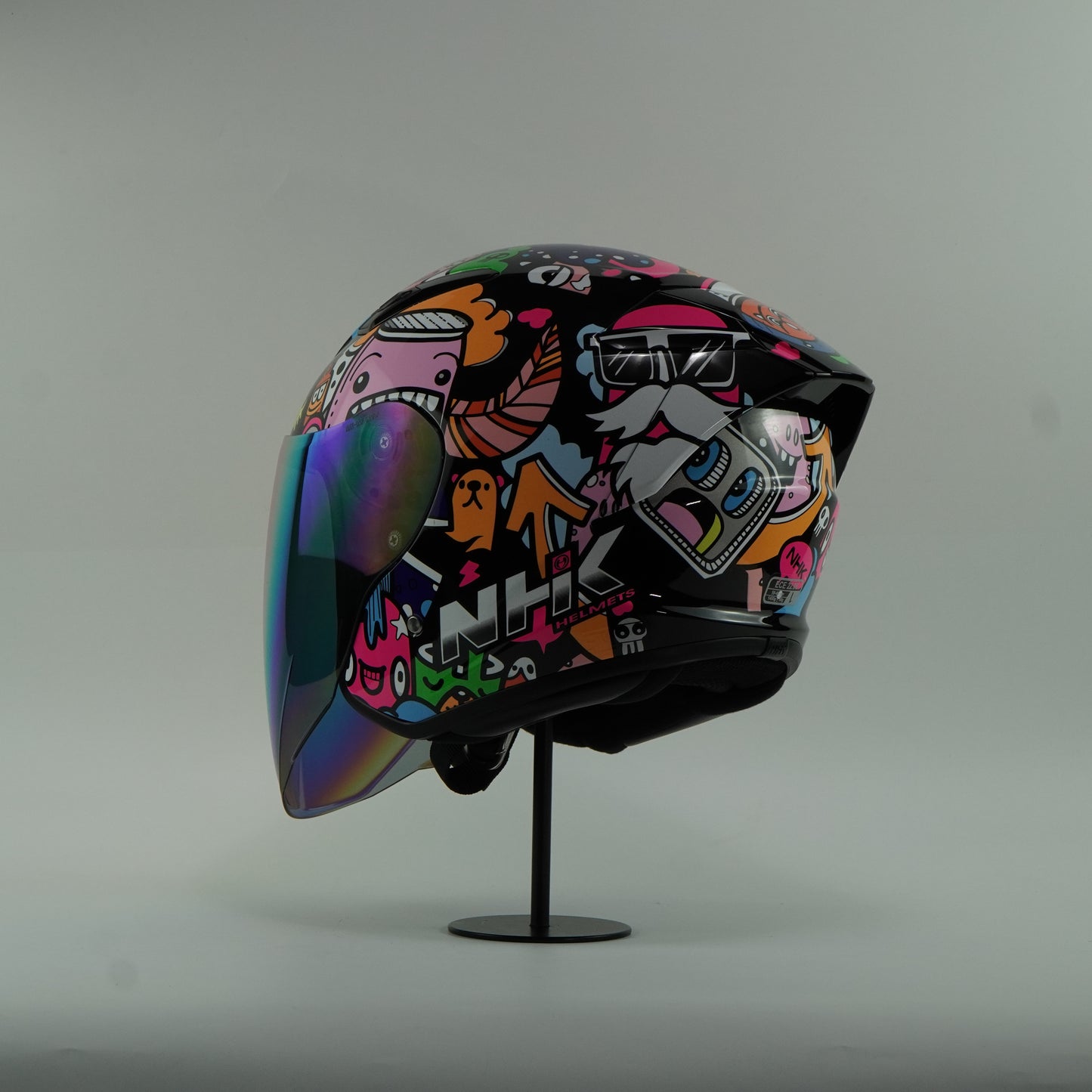 NHK Helmet S1GP S Doodles (Black/Blue Glossy)