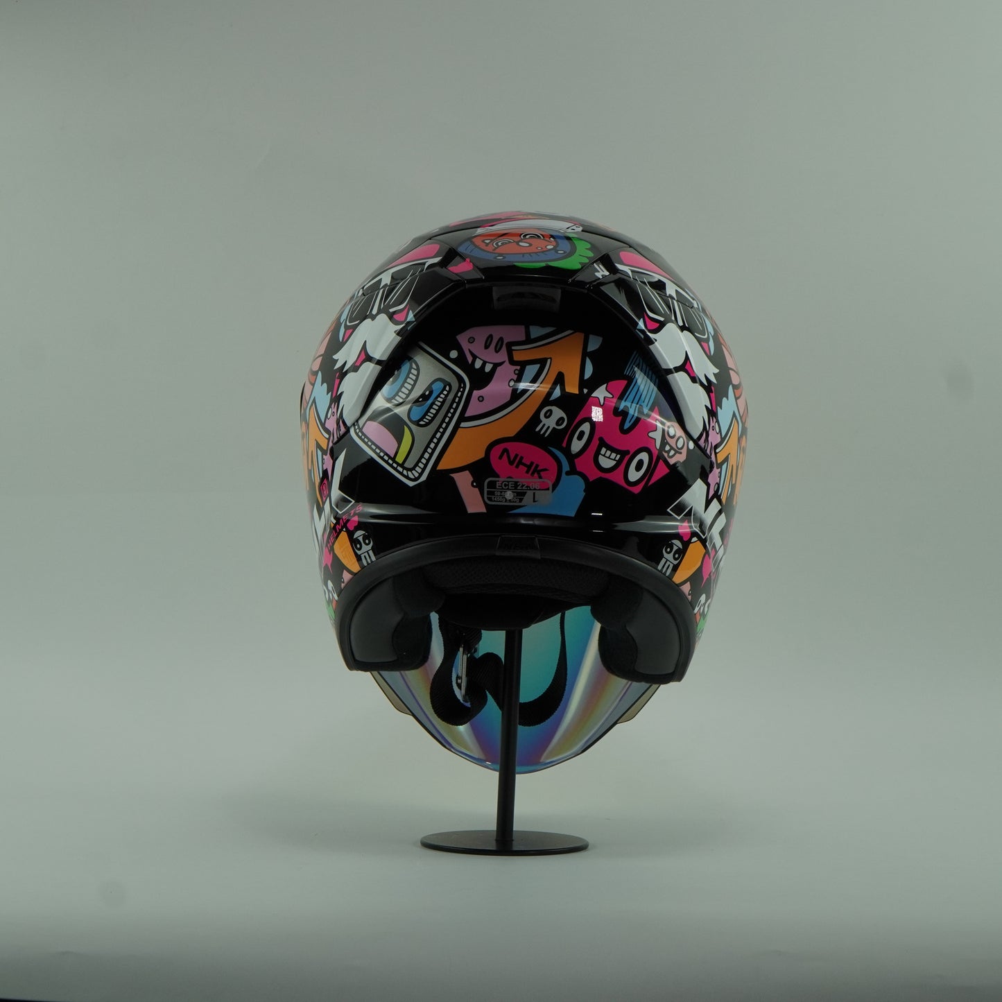 NHK Helmet S1GP S Doodles (Black/Blue Glossy)