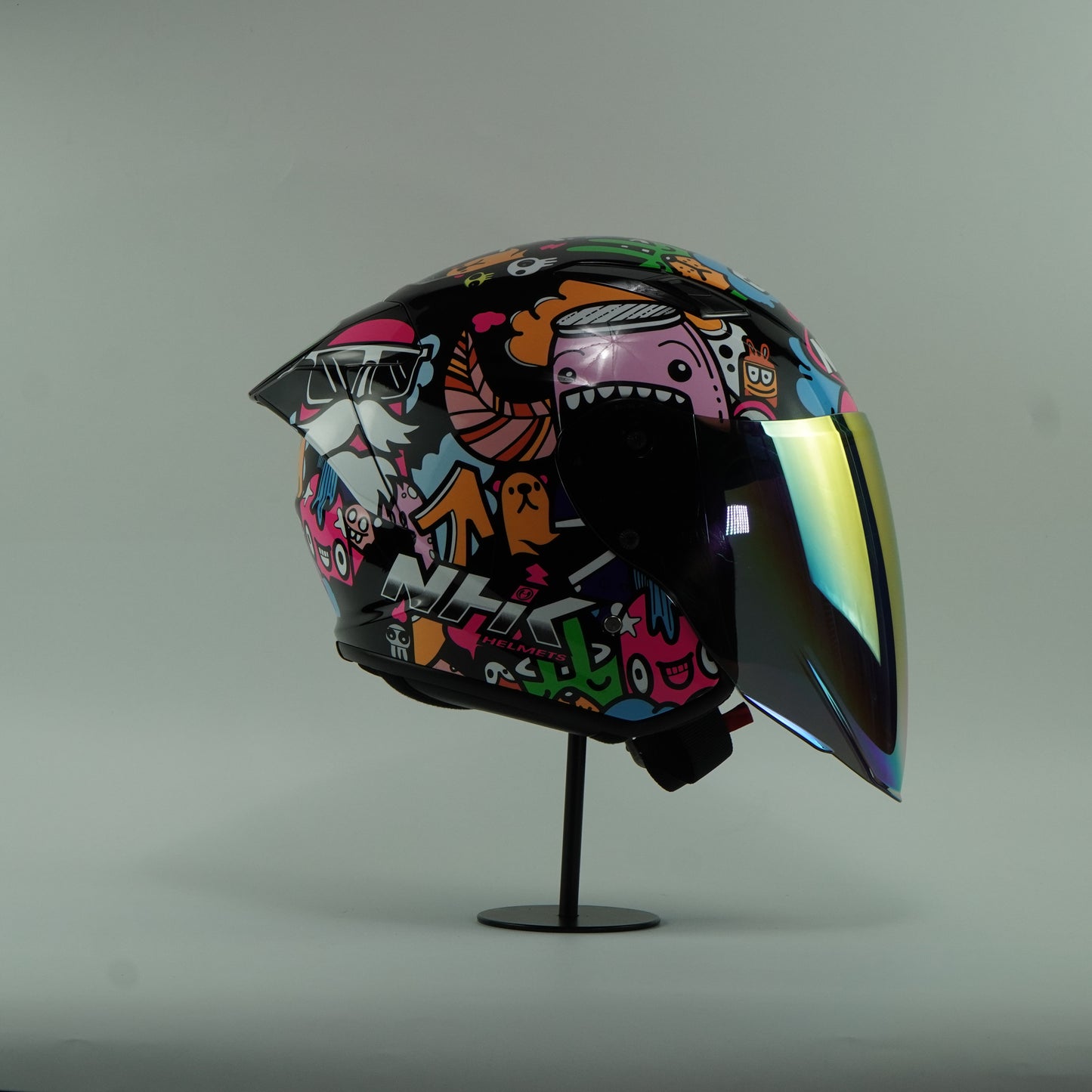 NHK Helmet S1GP S Doodles (Black/Blue Glossy)